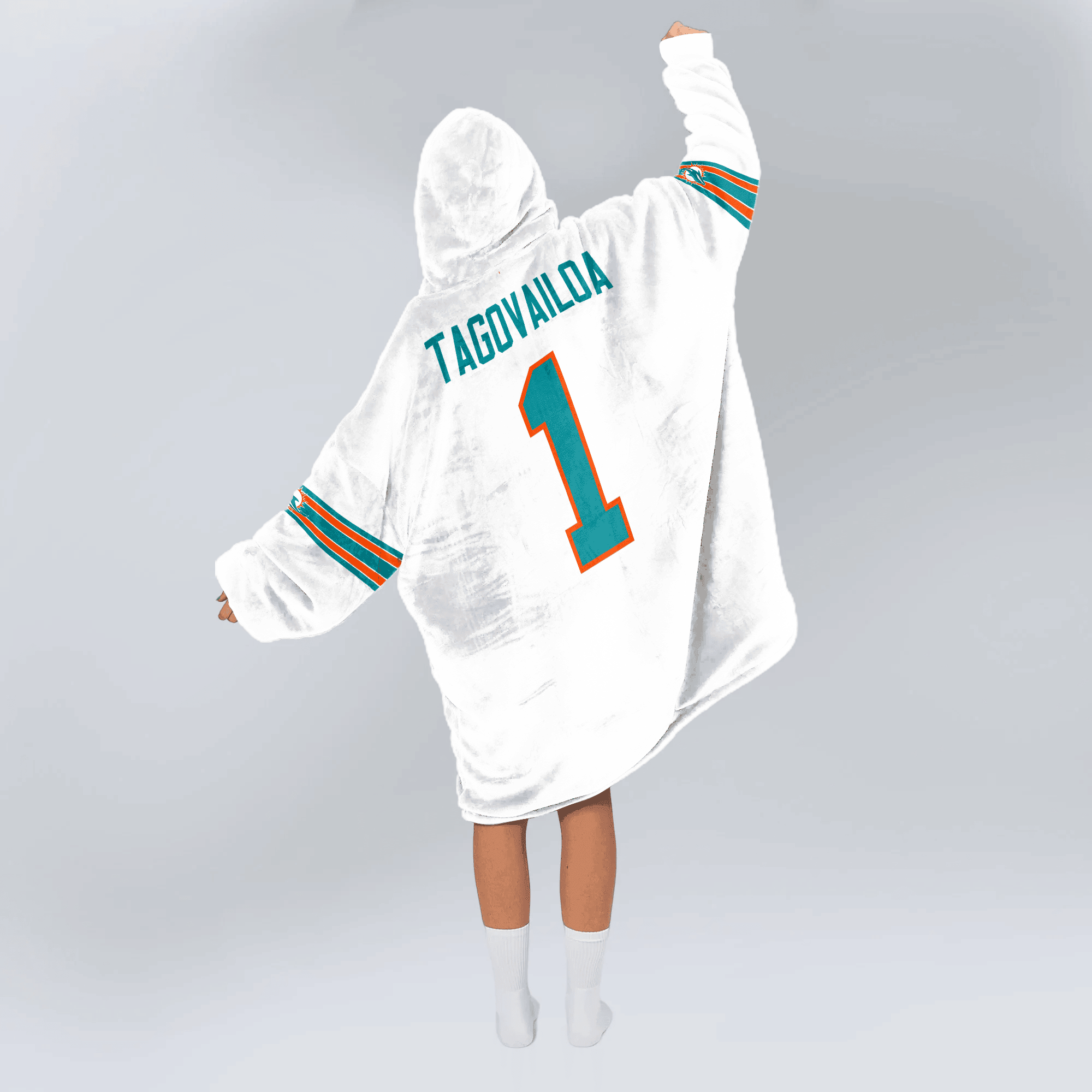 Adult 1 Miami Football Unisex Blanket Hoodie