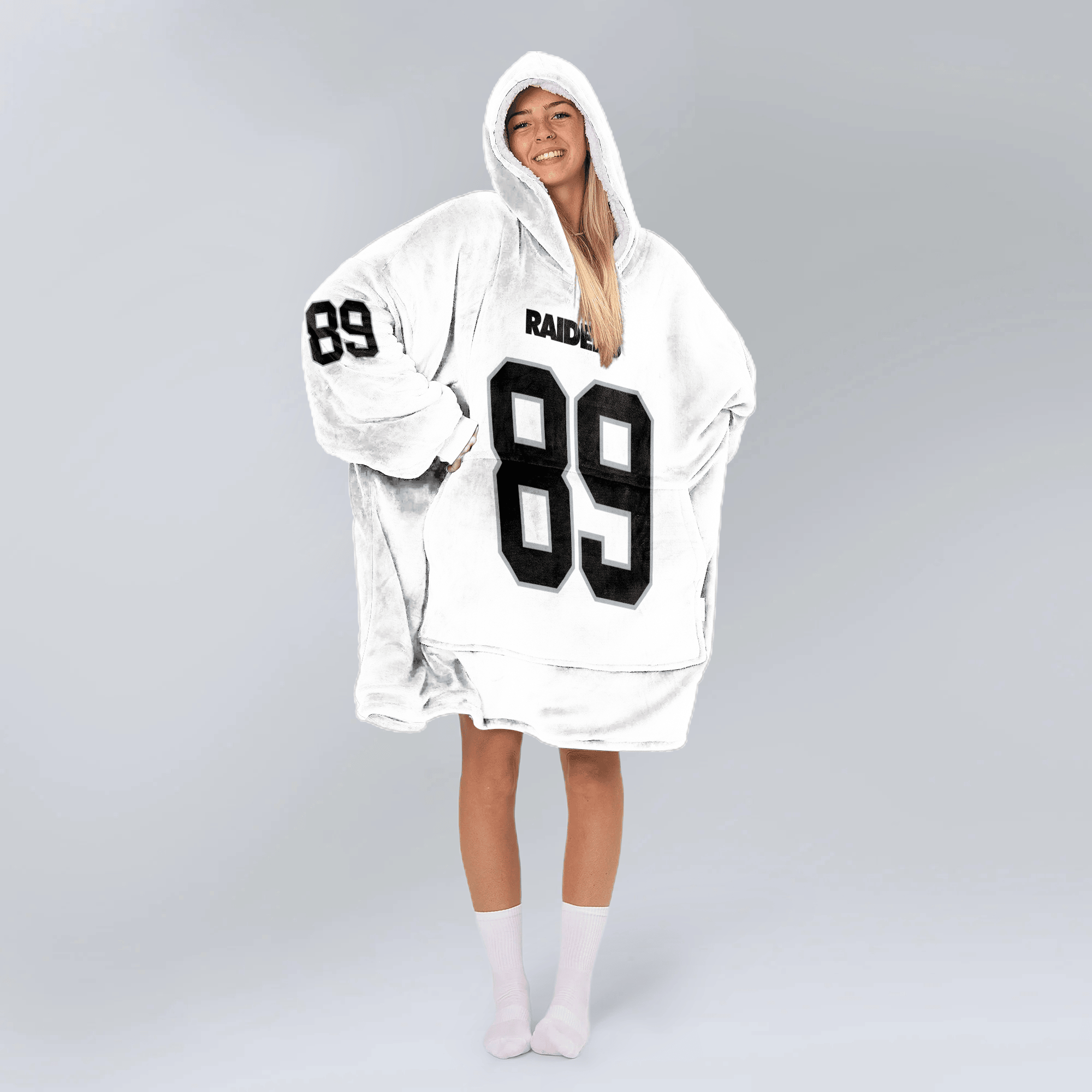 Adult B.B 89 Las Vegas Football Unisex Blanket Hoodie