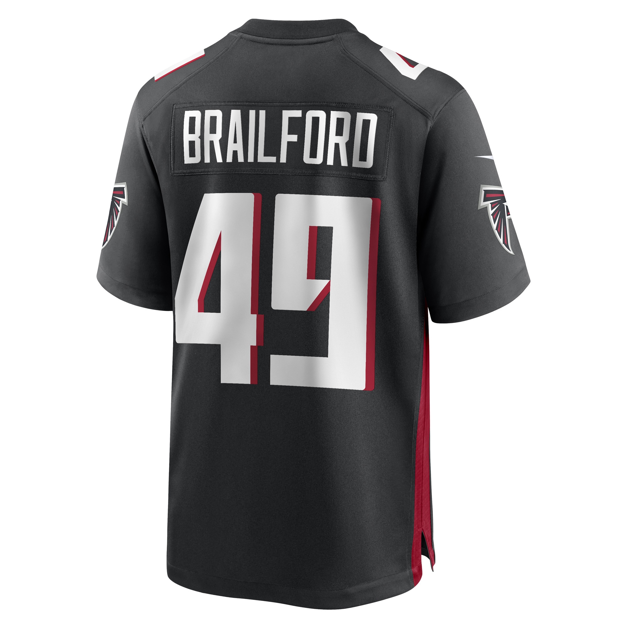Brailford Atlanta Falcons  Game Player Jersey - Black