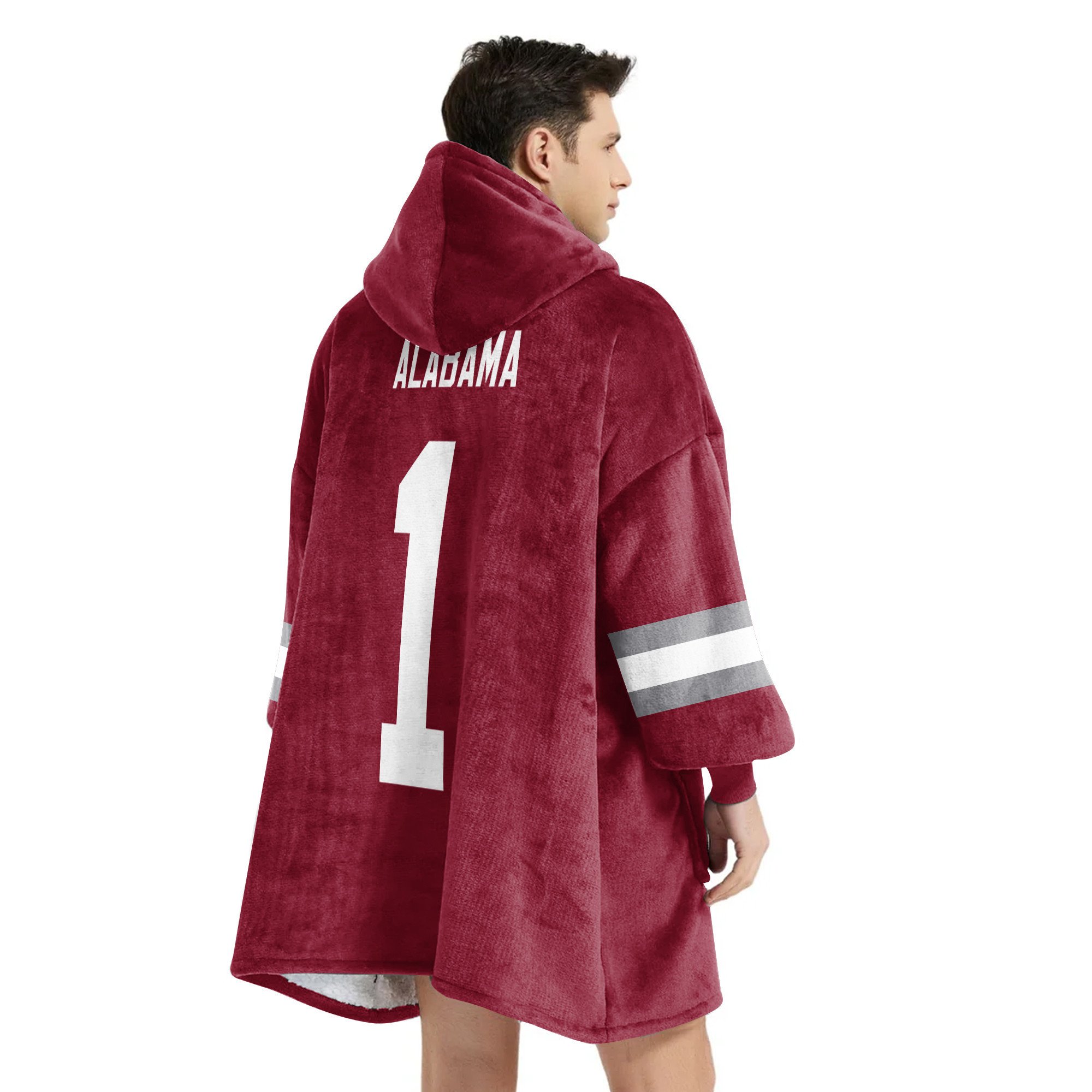 Adult #1 Alabama Football Unisex Blanket Hoodie