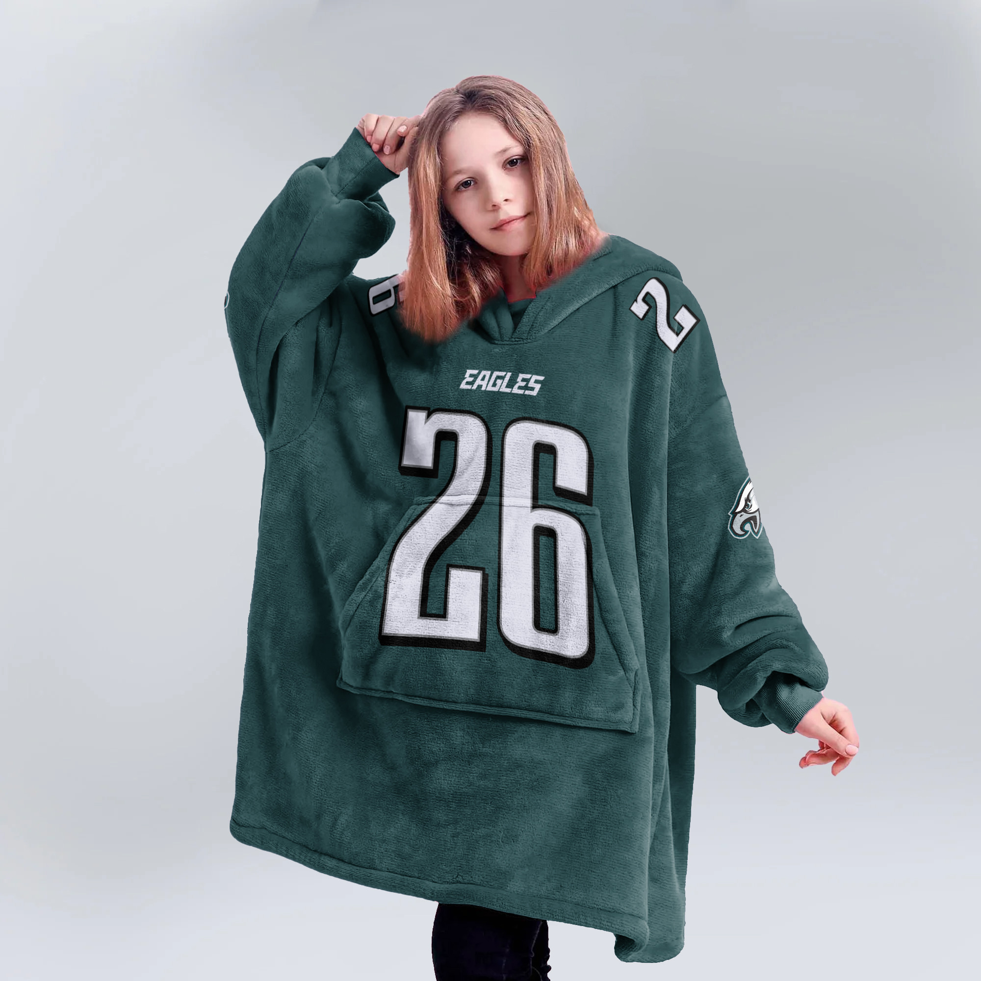 Adult Run It Back 26 Philadelphia Football Unisex Blanket Hoodie