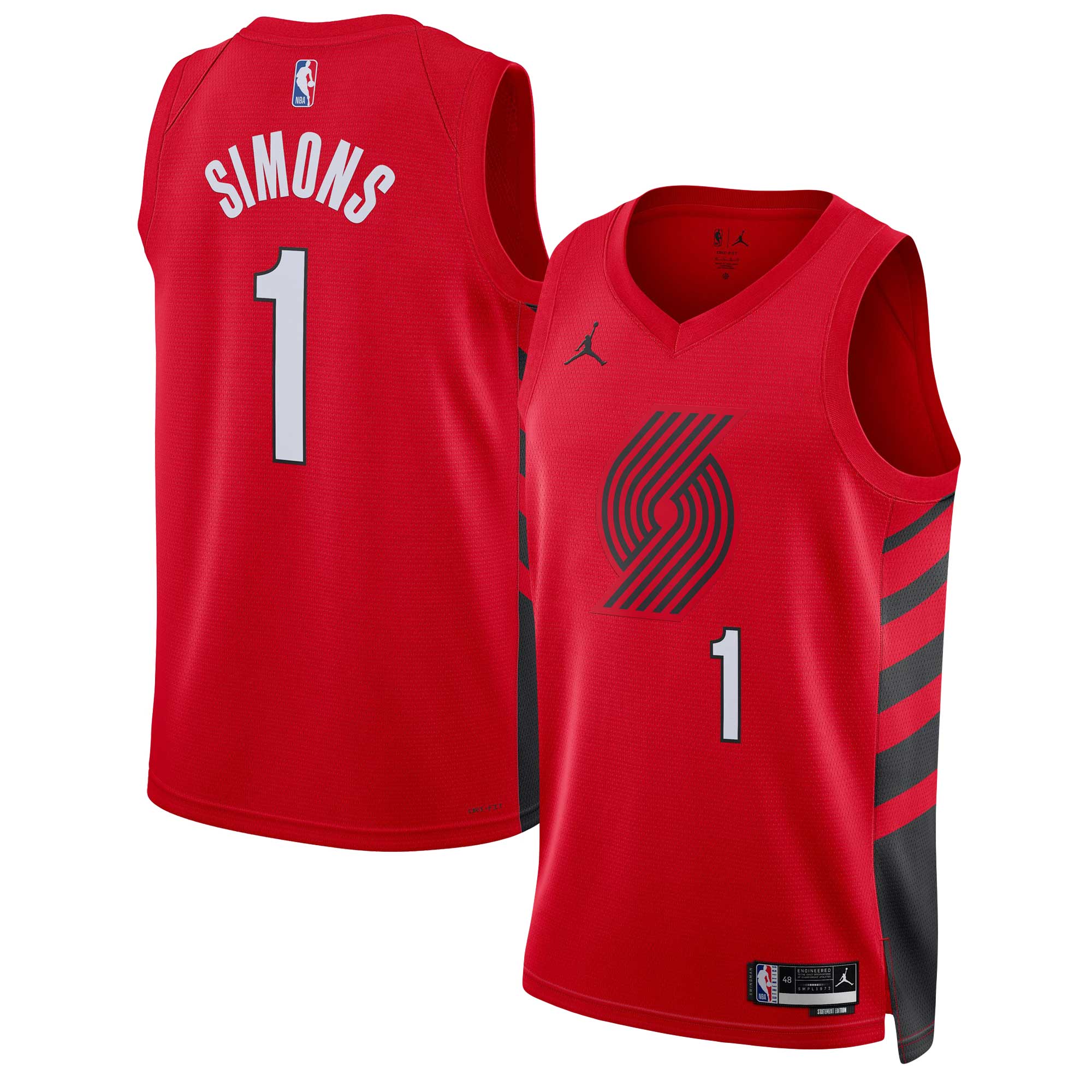 Anfernee Simons 2022/23 Portland Trail Blazers  Unisex Swingman Jersey - Statement Edition - Red