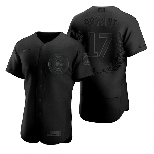 Men's Chicago Cubs #17 Kris Bryant Black  Flexbase Fashion Jersey