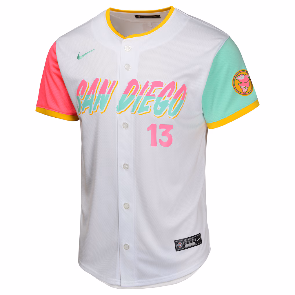 Youth San Diego Padres #13 Manny Machado White City Connect Limited Player Jersey
