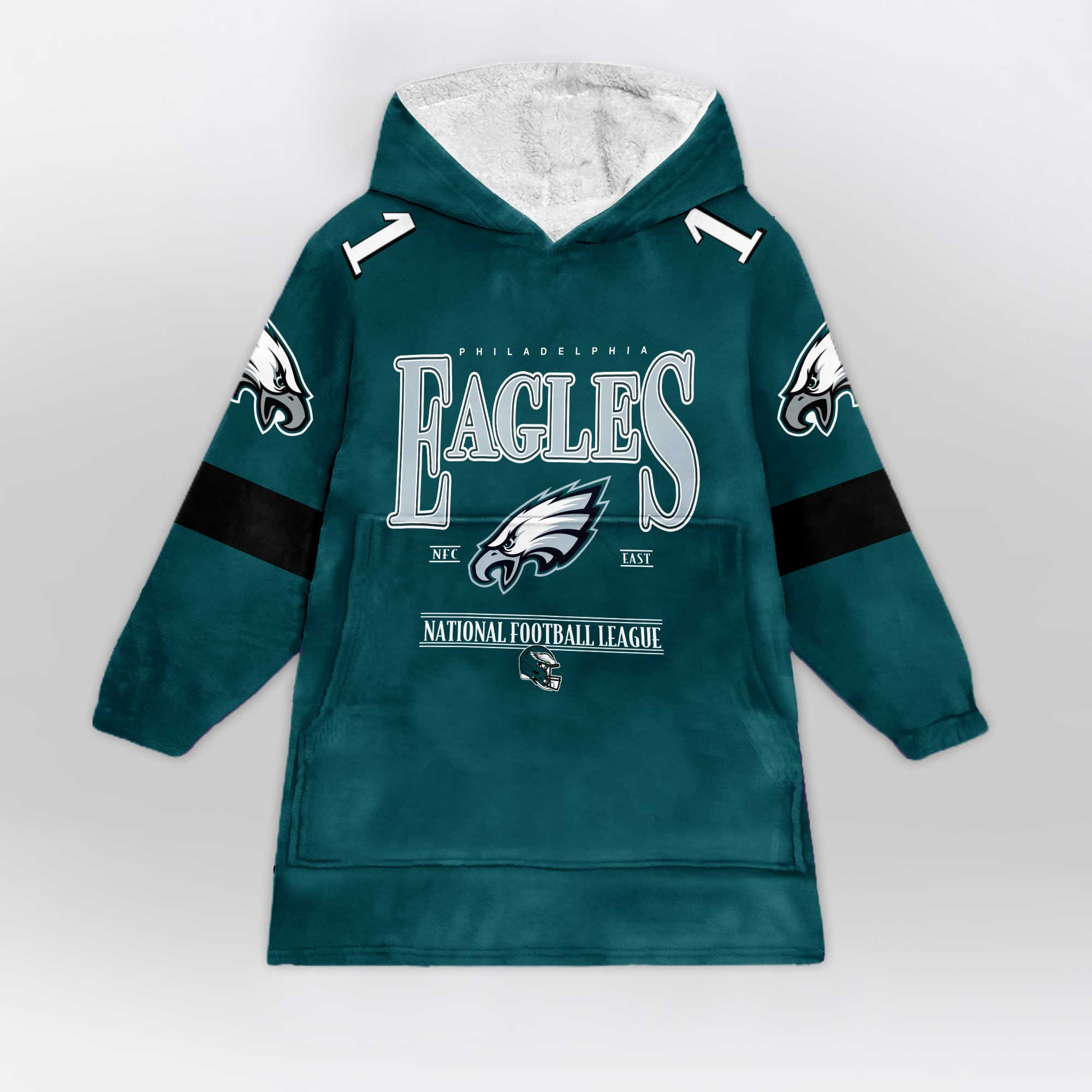 Adult 1 Philadelphia Football Unisex Blanket Hoodie