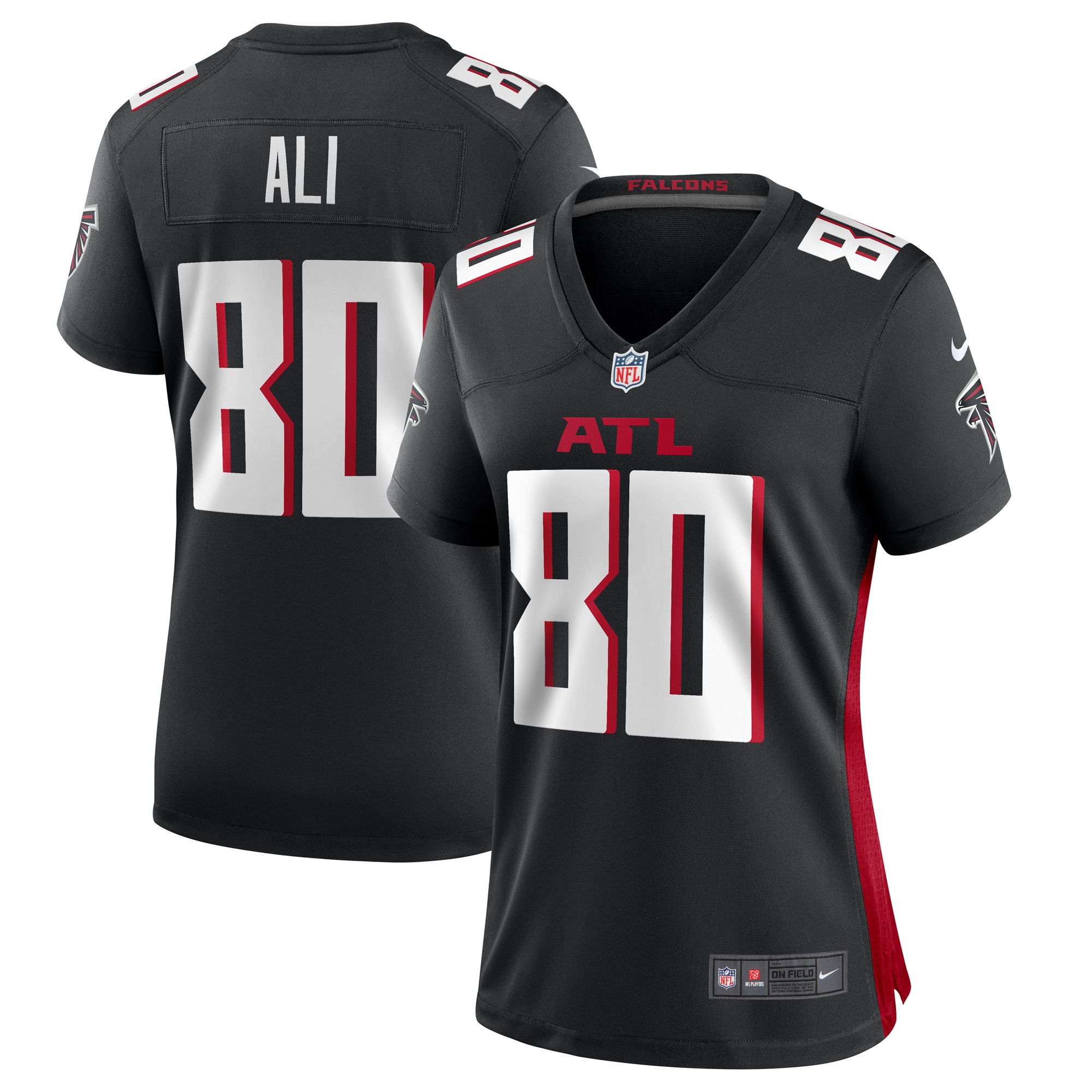 Josh Ali Atlanta Falcons Women's Team Game Jersey -  Black