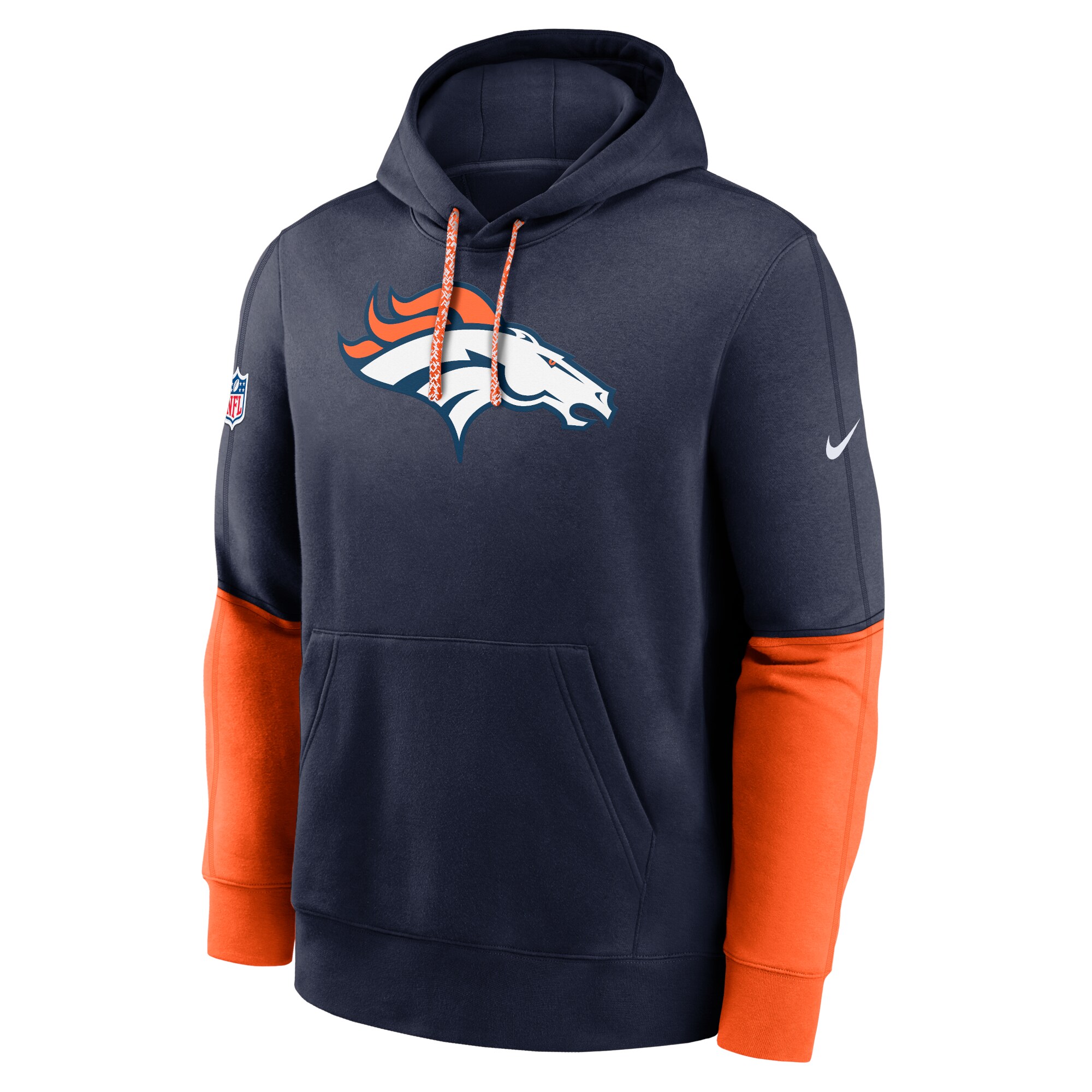 Denver Broncos 2024 Sideline Club Pullover Hoodie - Navy