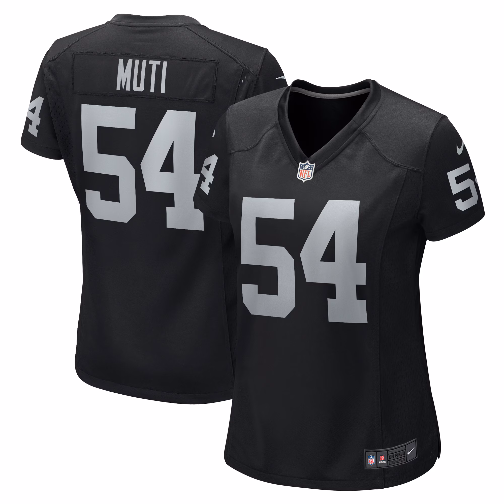 Netane Muti Las Vegas Raiders Women's Team Game Jersey -  Black