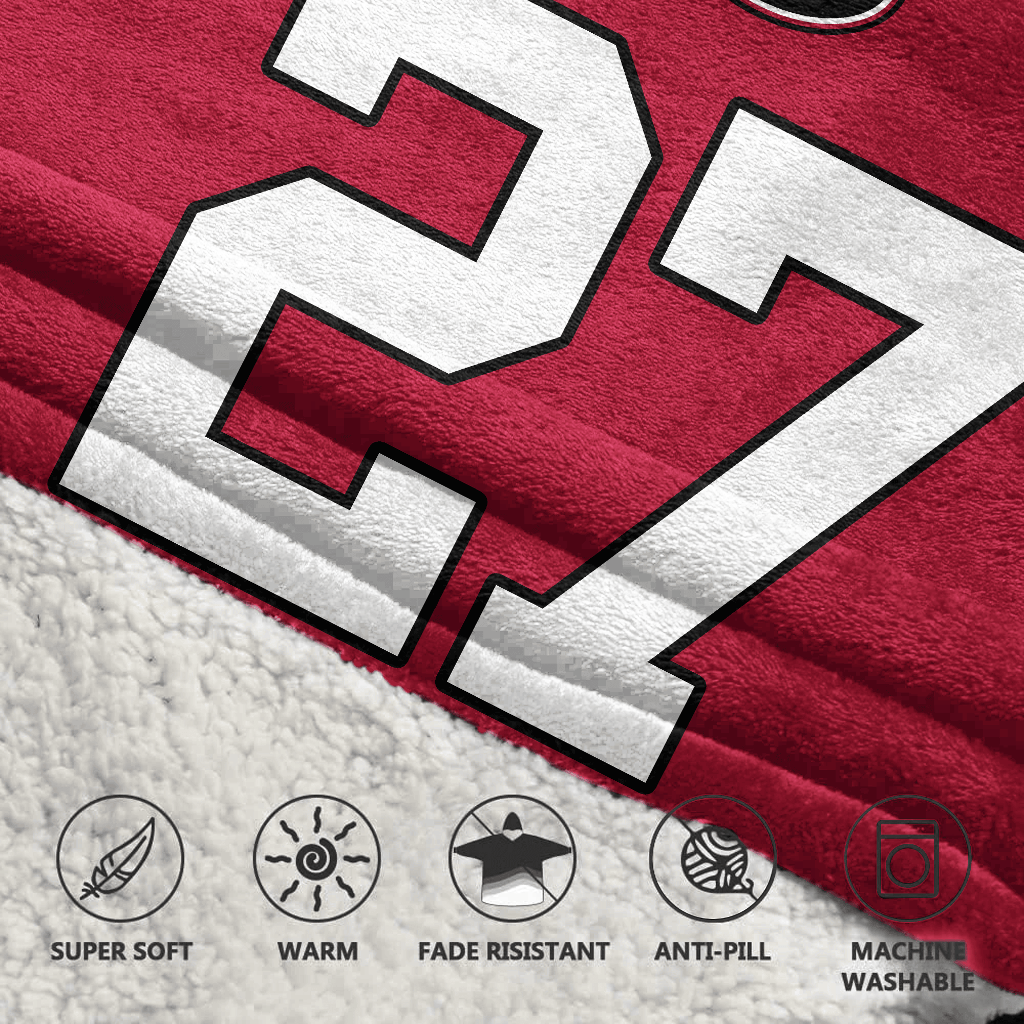 Adult N.C 27 Georgia Football Unisex Blanket Hoodie