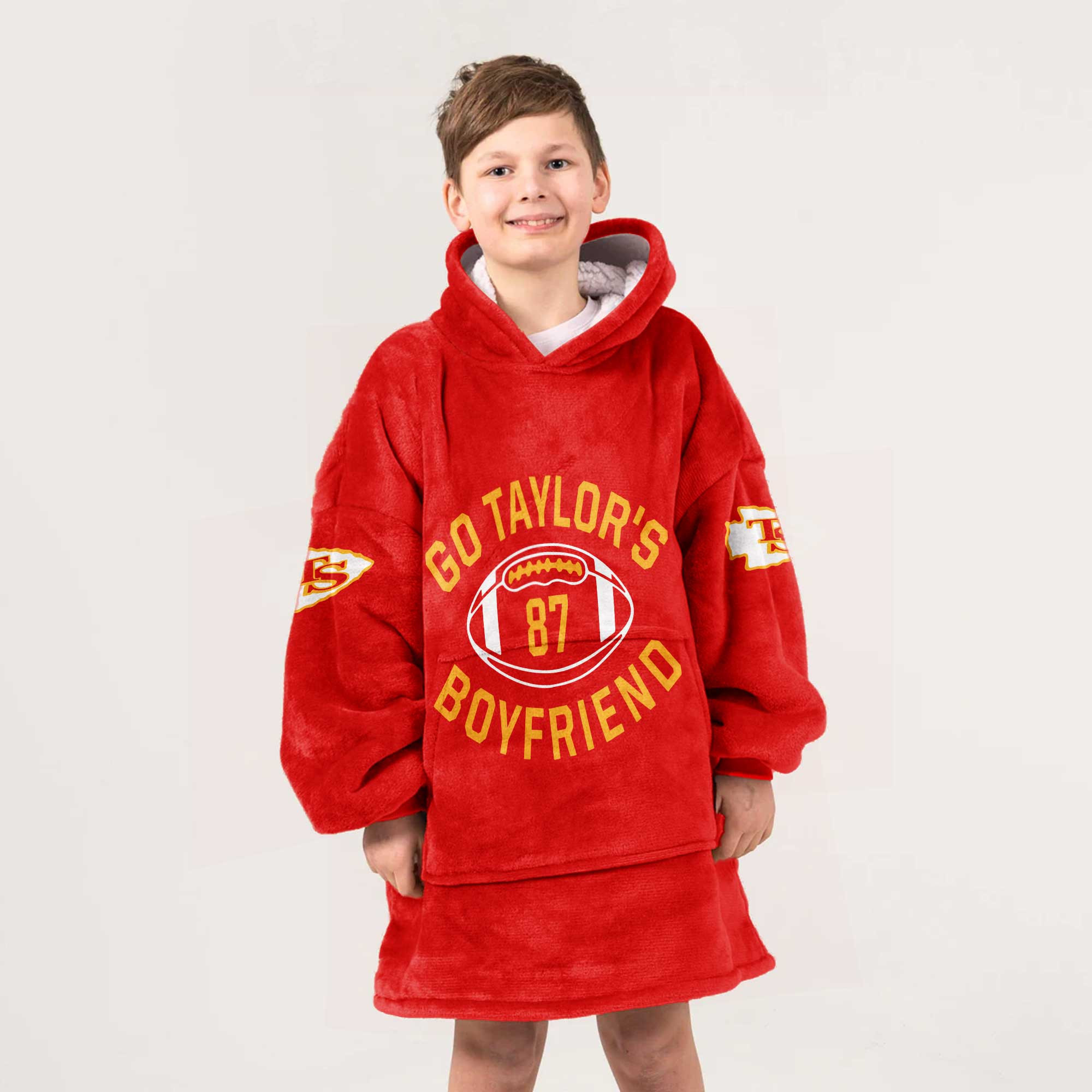 Adult Swiftie 87 Kansas City Football Unisex Blanket Hoodie