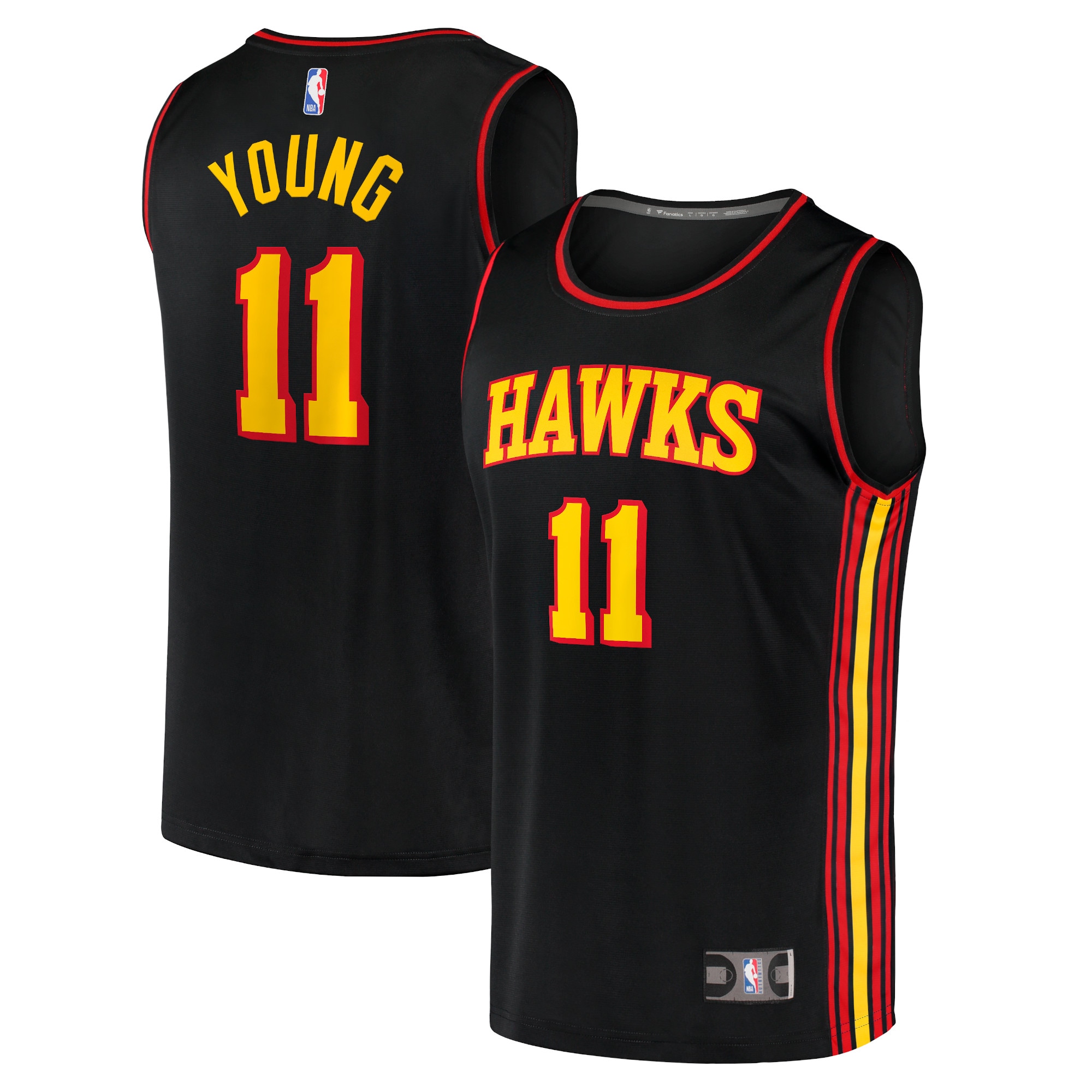 Trae Young Atlanta Hawks  Youth 2020/21 Fast Break Player Jersey - Black - Statement Edition