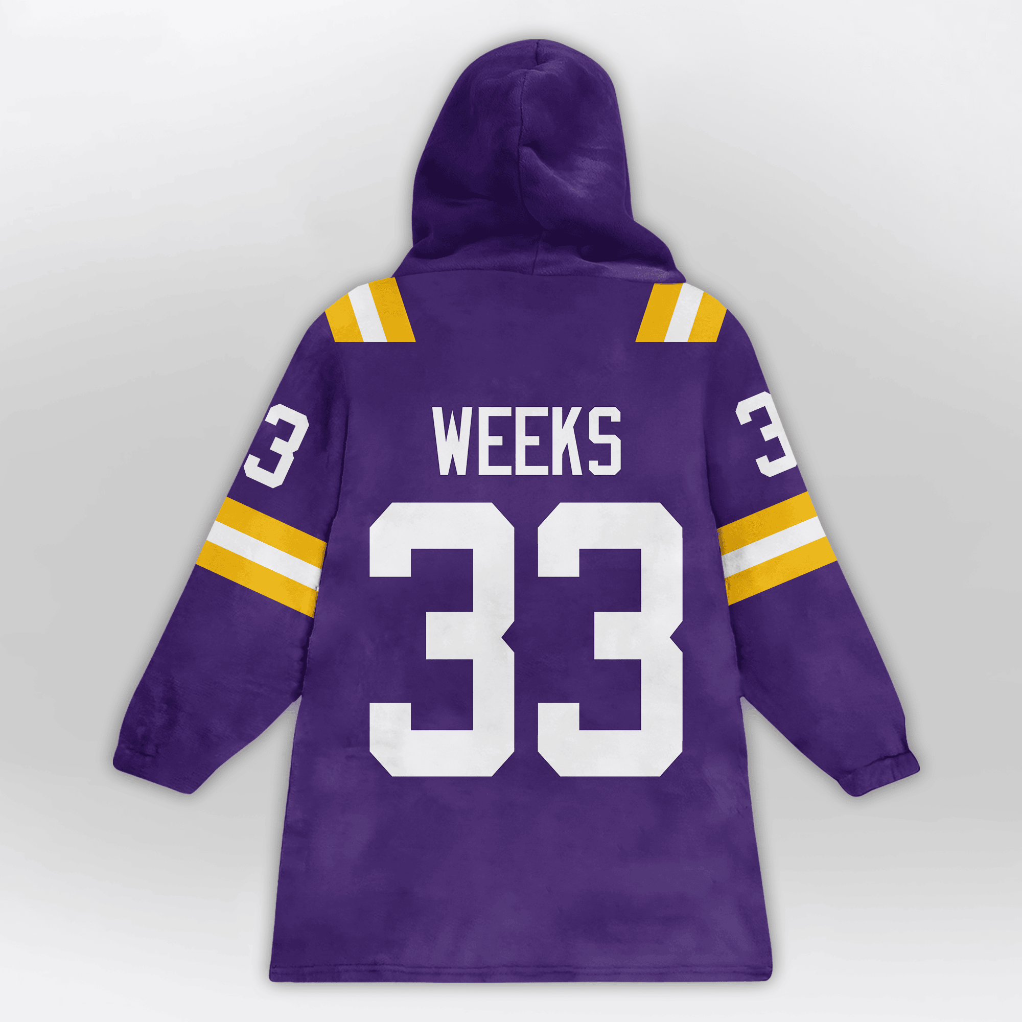 Kid W.W 33 LSU Football Unisex Blanket Hoodie