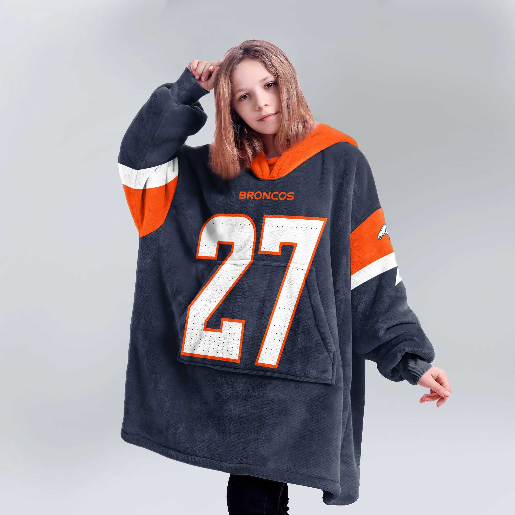 J.K.D 27 Denver Football Unisex Blanket Hoodie
