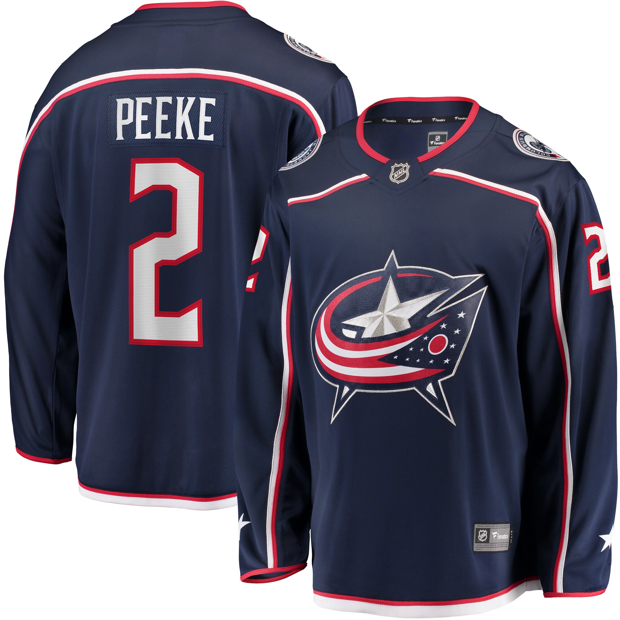 Andrew Peeke Columbus Blue Jackets Home Breakaway Player Jersey - Navy