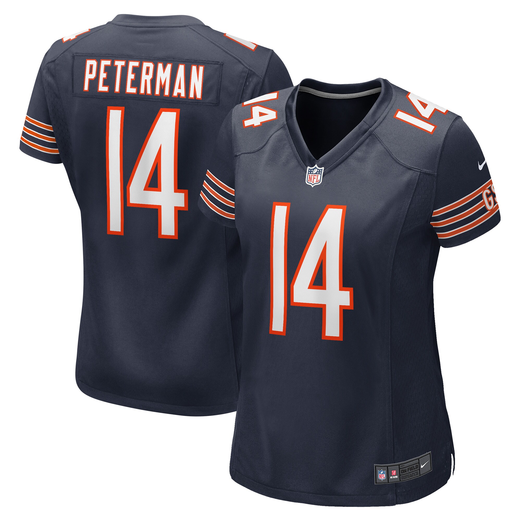 Nathan Peterman Chicago Bears  Women's Game Player Jersey - Navy