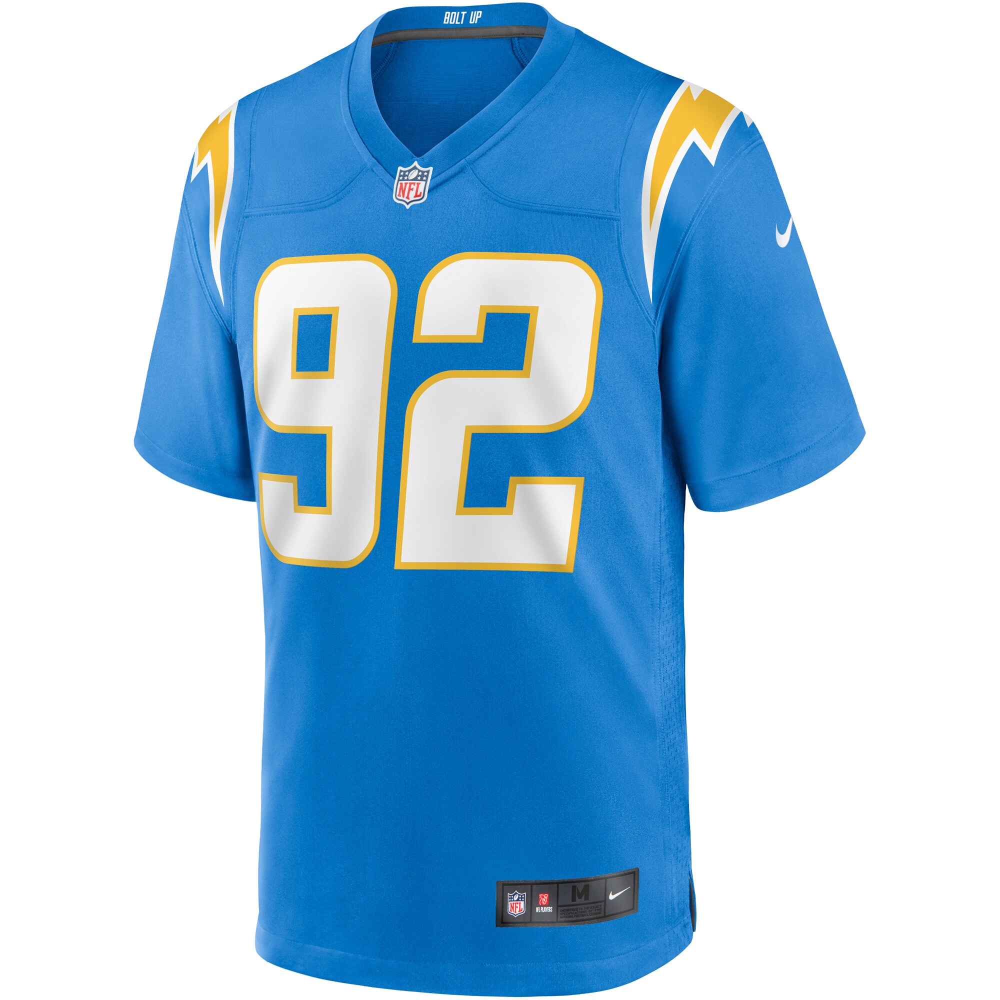 Joe Gaziano Los Angeles Chargers  Game Jersey - Powder Blue