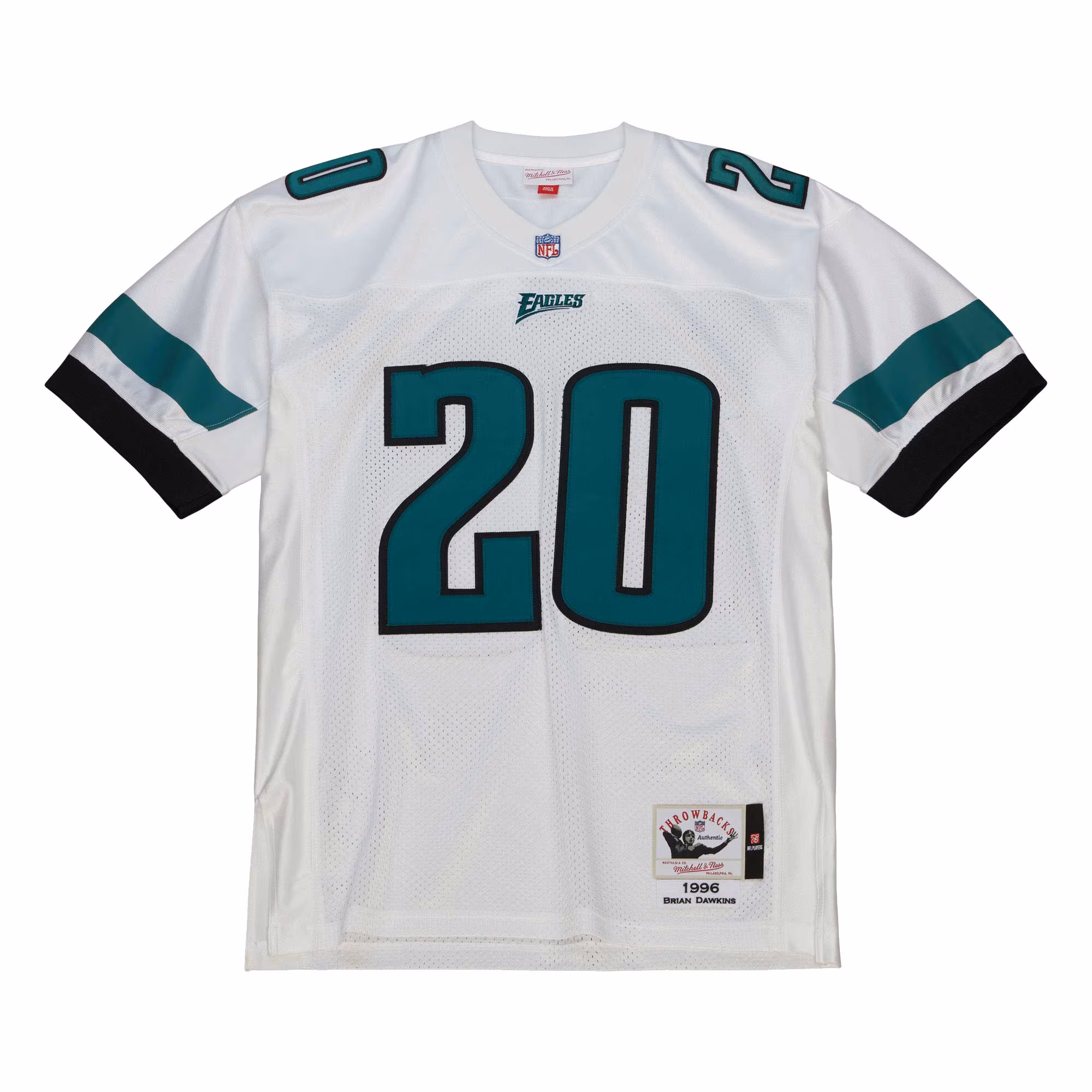 Brian Dawkins Philadelphia Eagles #20 1996 Authentic Throwback Retired Player Jersey - White