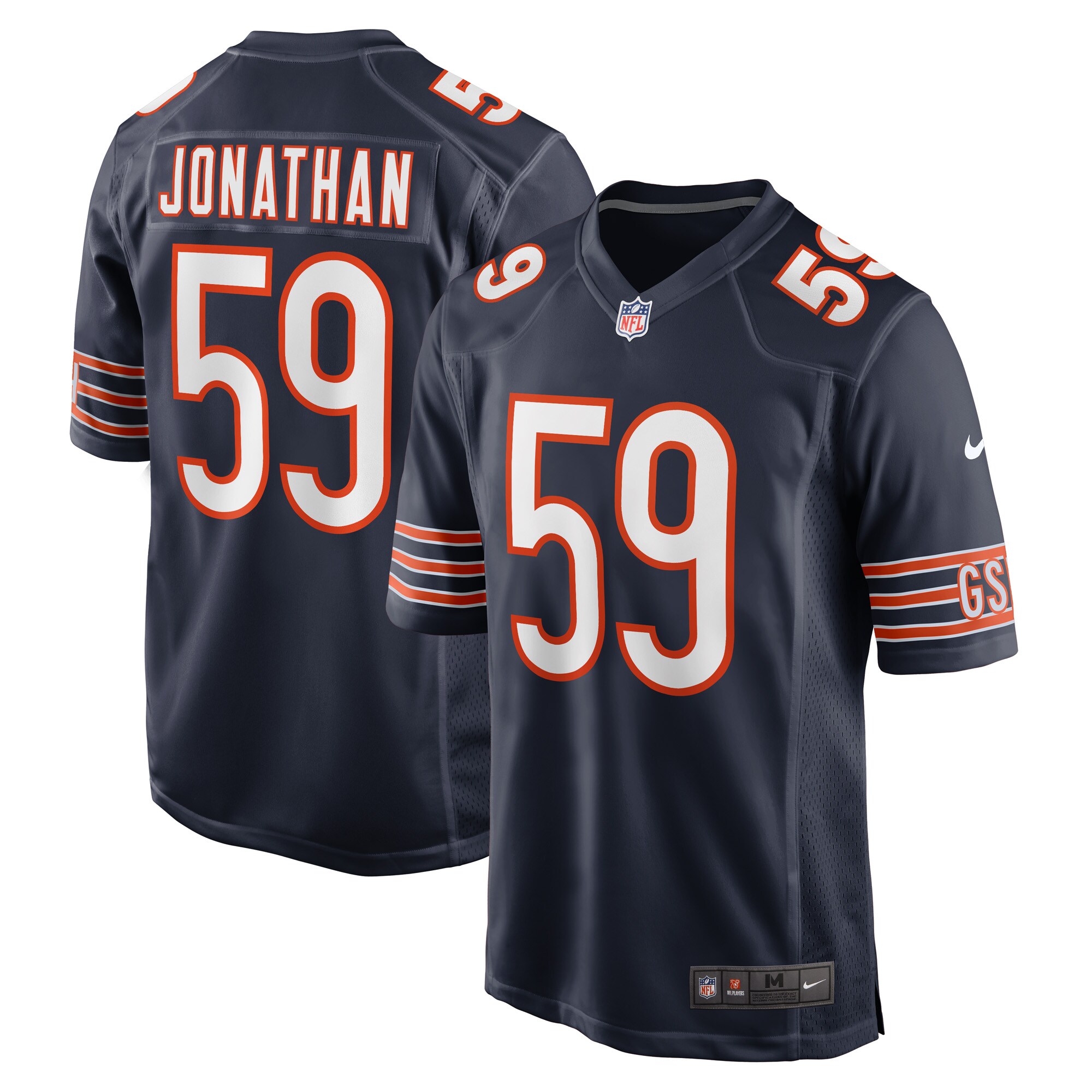 Kingsley Jonathan Chicago Bears  Game Player Jersey - Navy
