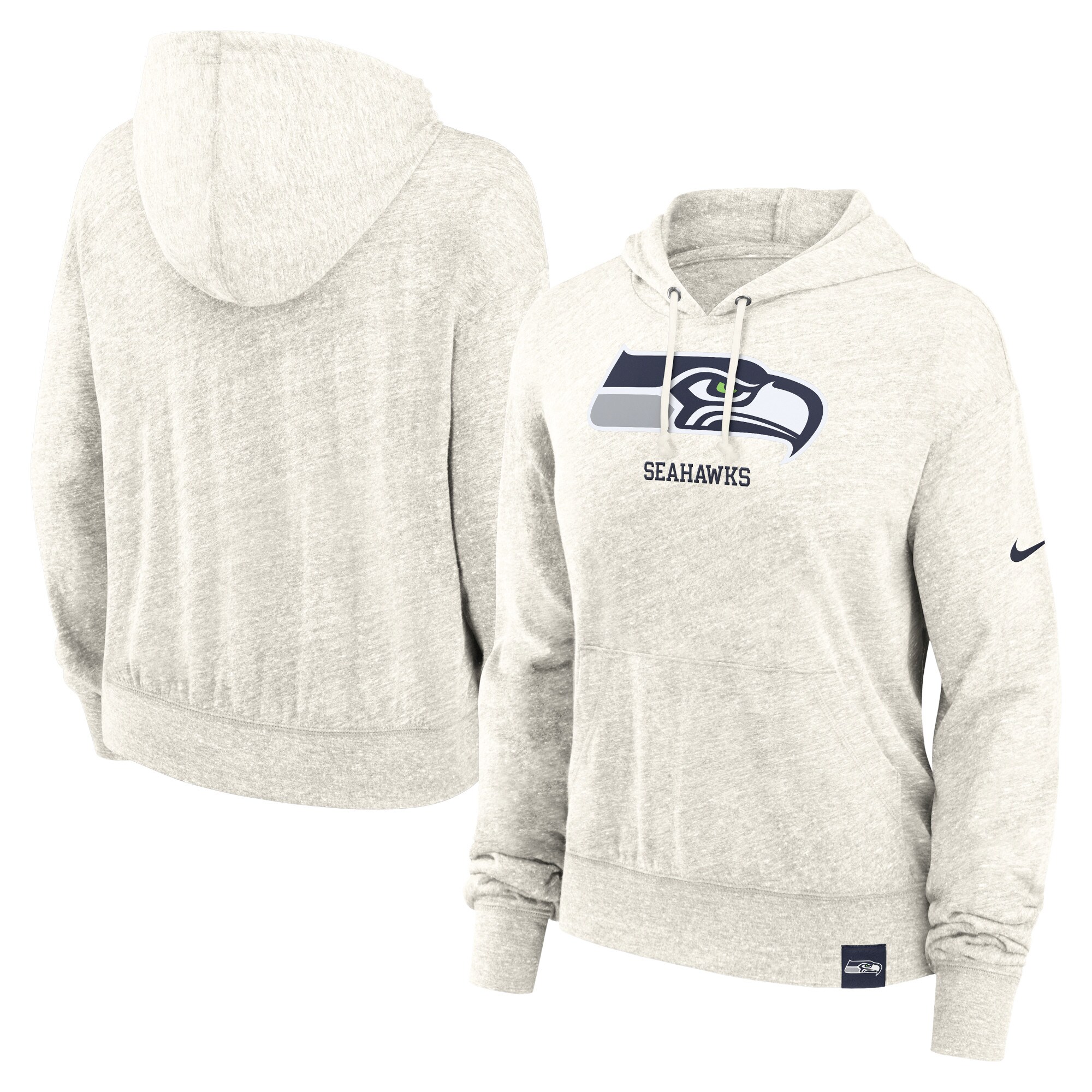 Seattle Seahawks Women's Gym Vintage Logo Pullover Hoodie - Cream
