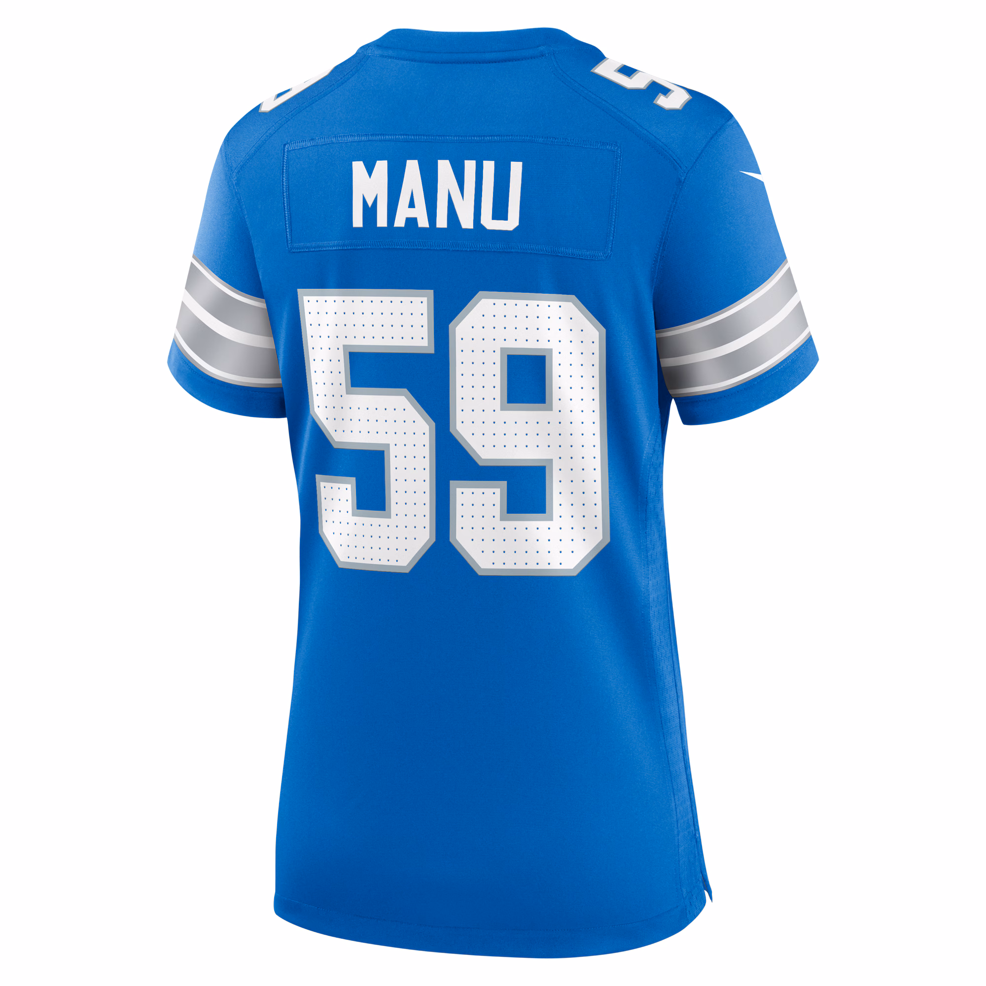 Giovanni Manu Detroit Lions Women's Team Game Jersey -  Blue