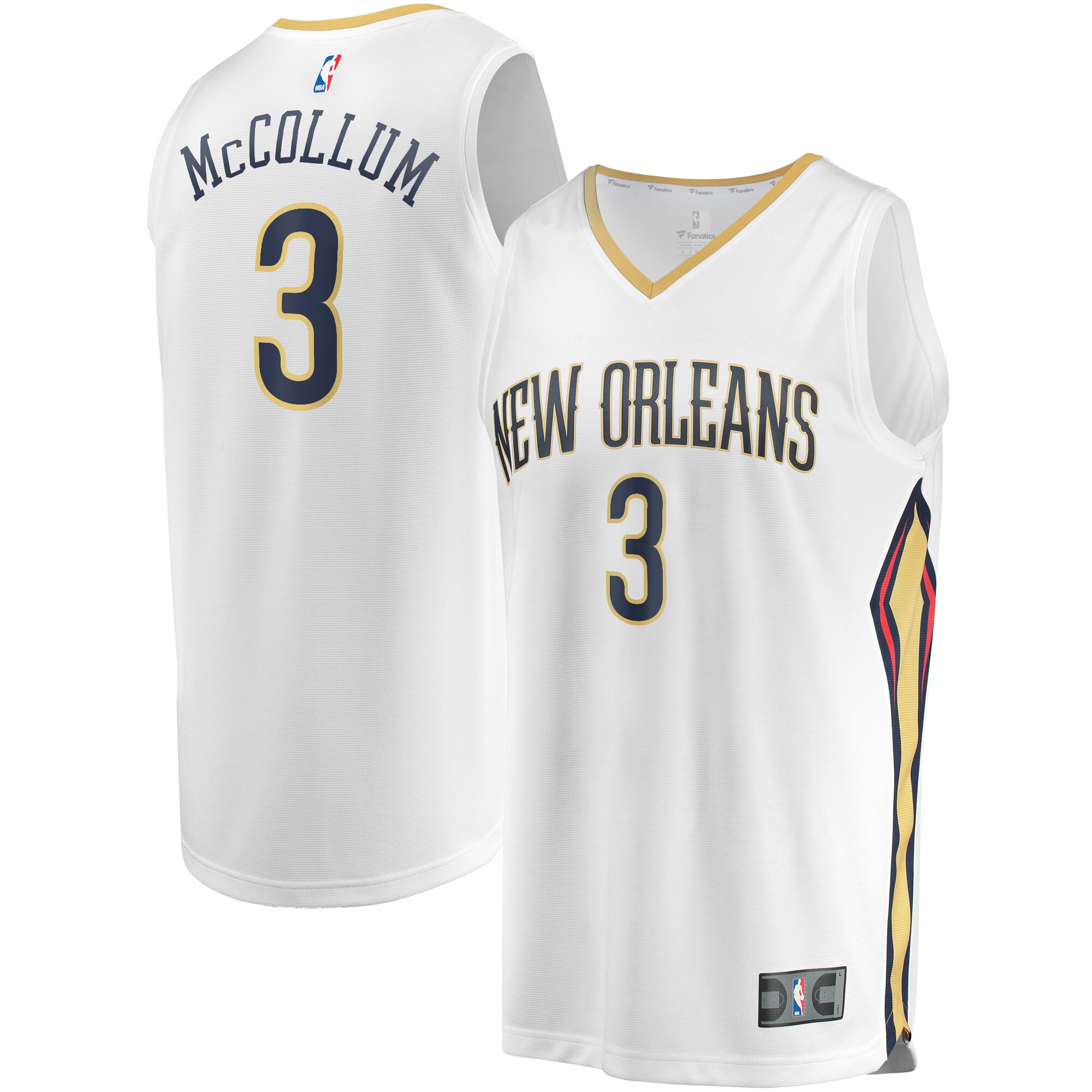 C.J. McCollum New Orleans Pelicans  Fast Break Replica Jersey - Association Edition - White