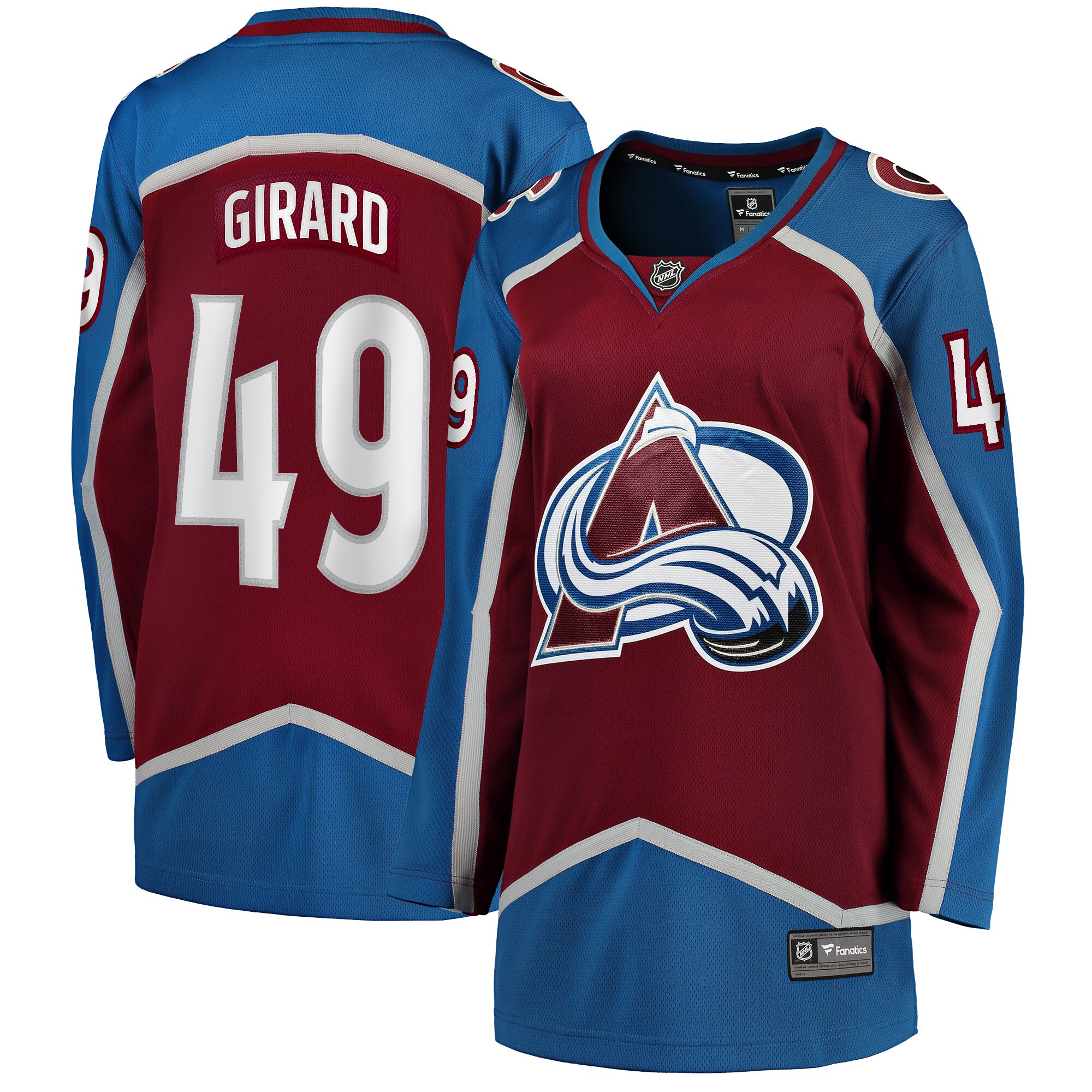 Samuel Girard Colorado Avalanche Women's Home Breakaway Player Jersey - Burgundy