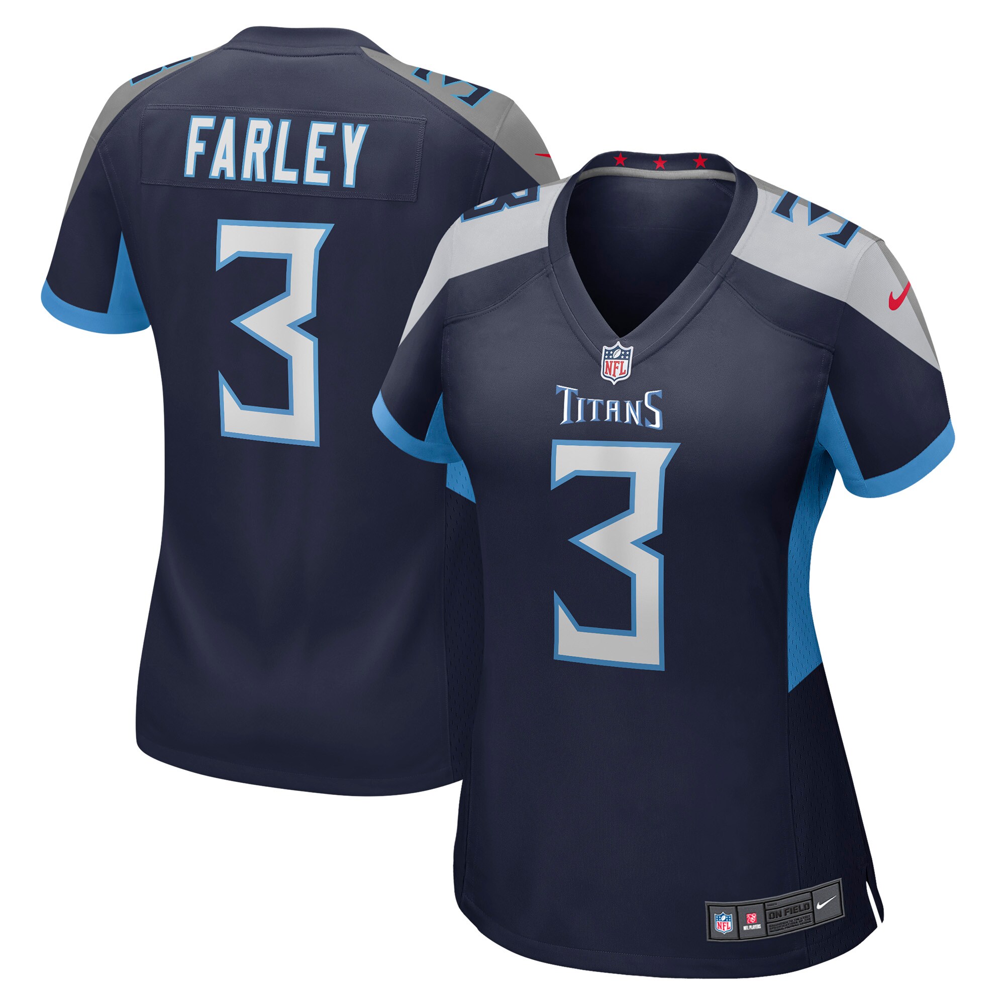 Caleb Farley Tennessee Titans  Women's Game Jersey - Navy