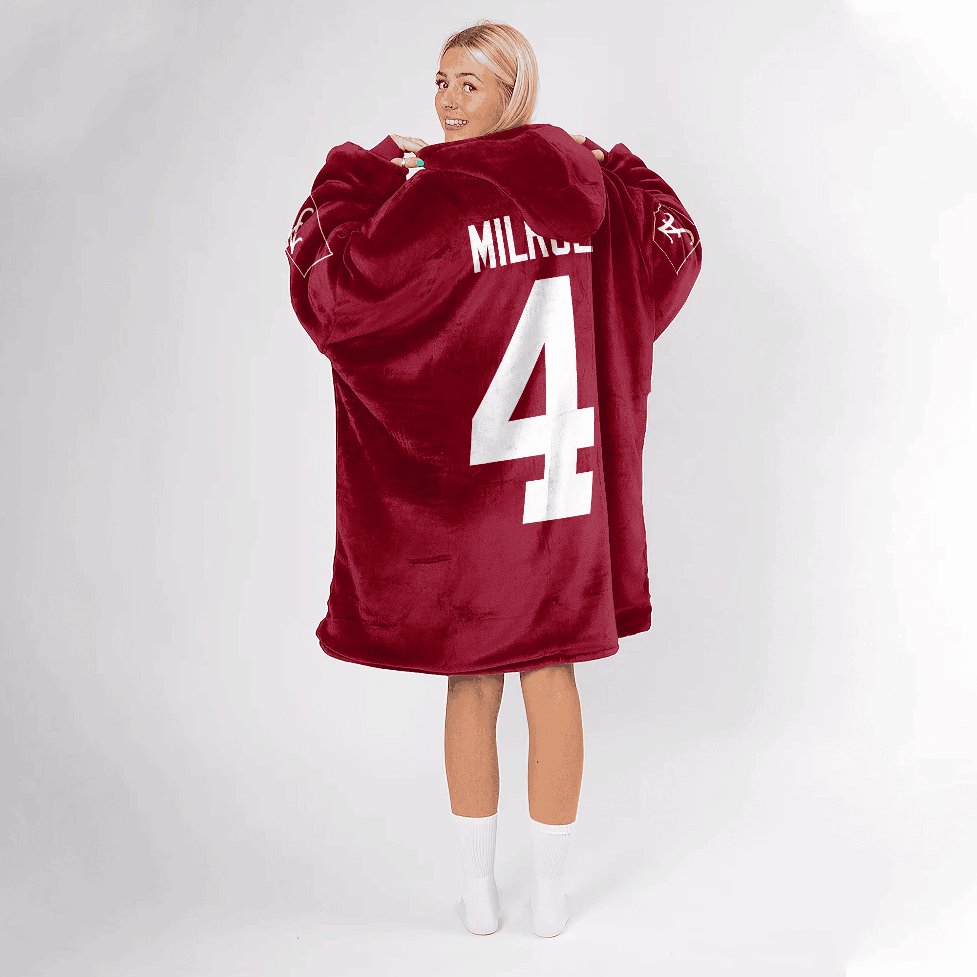 Adult 4 Alabama Football Unisex Blanket Hoodie