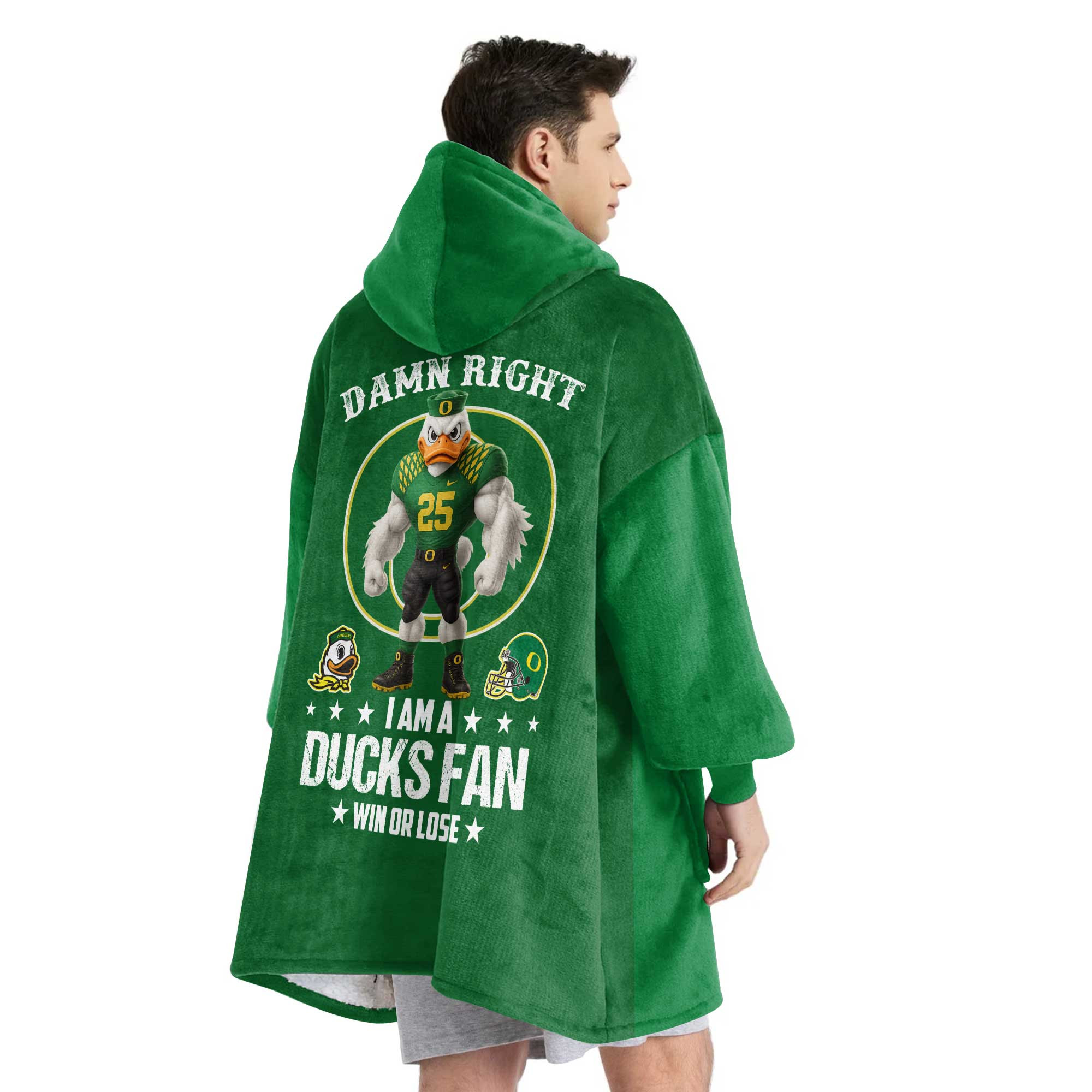 Adult Oregon Football Unisex Blanket Hoodie