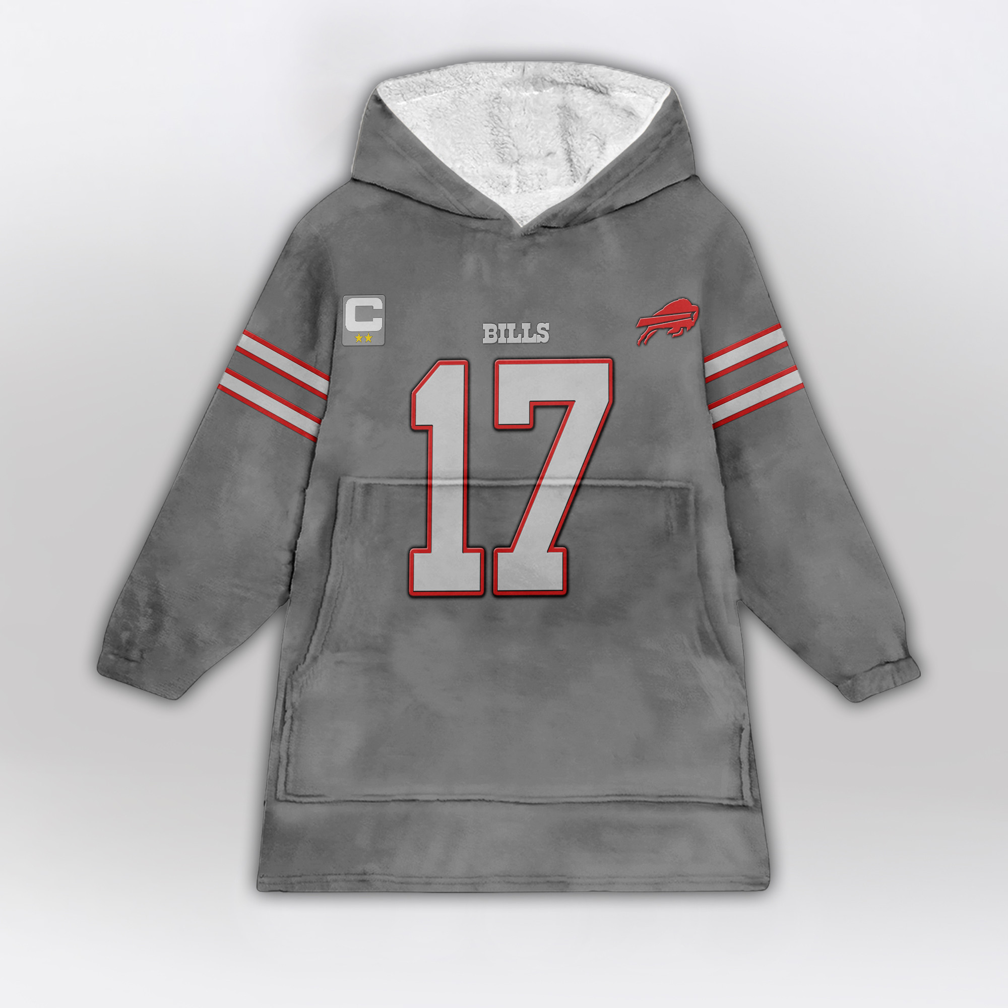 Kid 17 Buffalo Football Unisex Blanket Hoodie