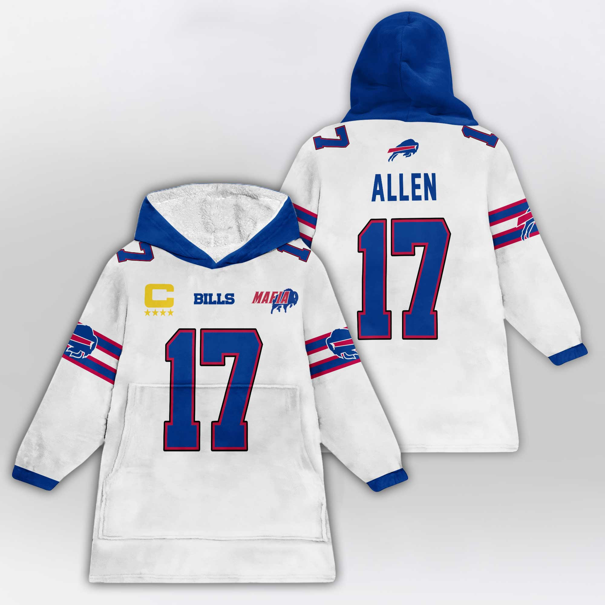 Kid Mafia J.A 17 Buffalo Football Unisex Blanket Hoodie