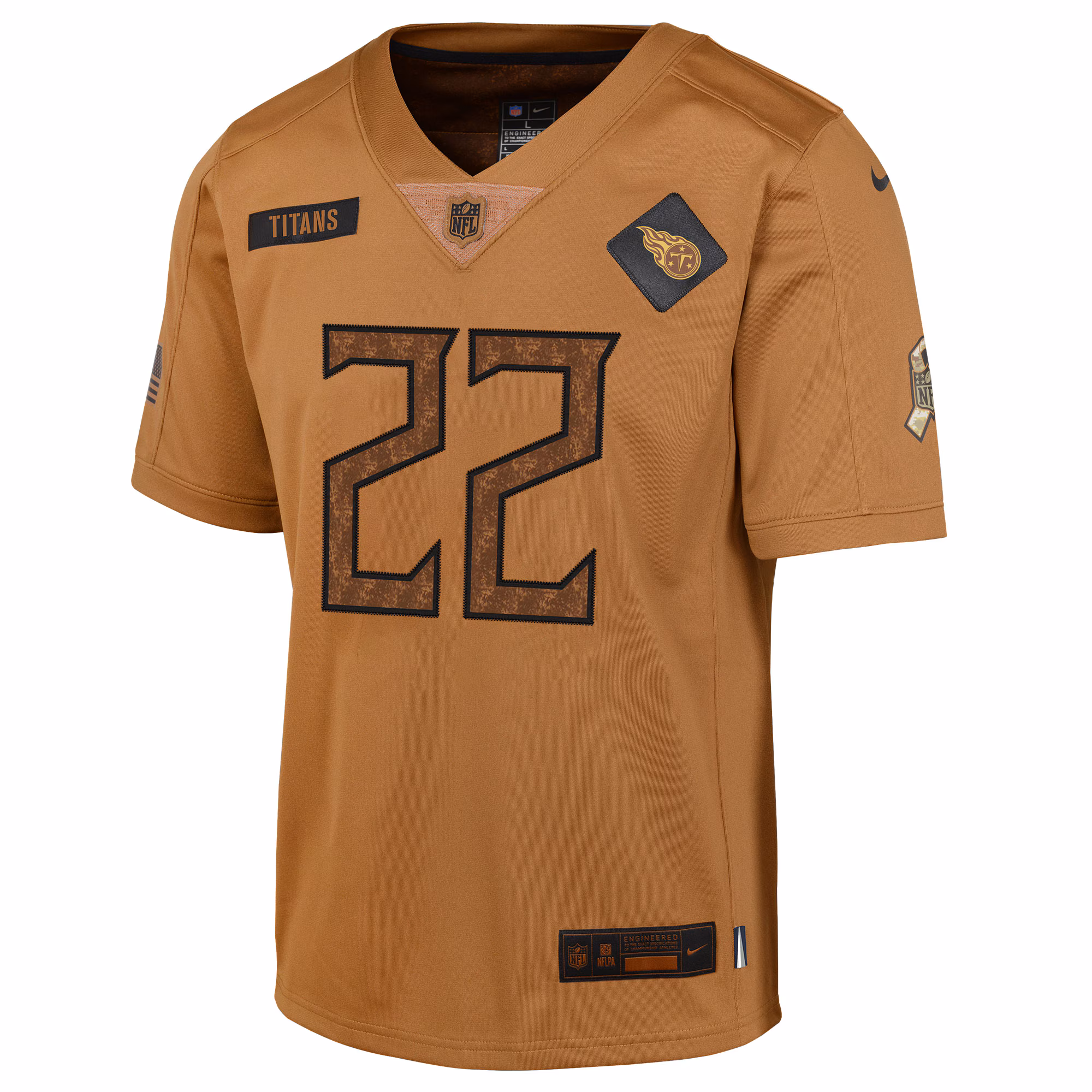 Derrick Henry Tennessee Titans Women's 2023 Salute To Service Limited Jersey - Brown