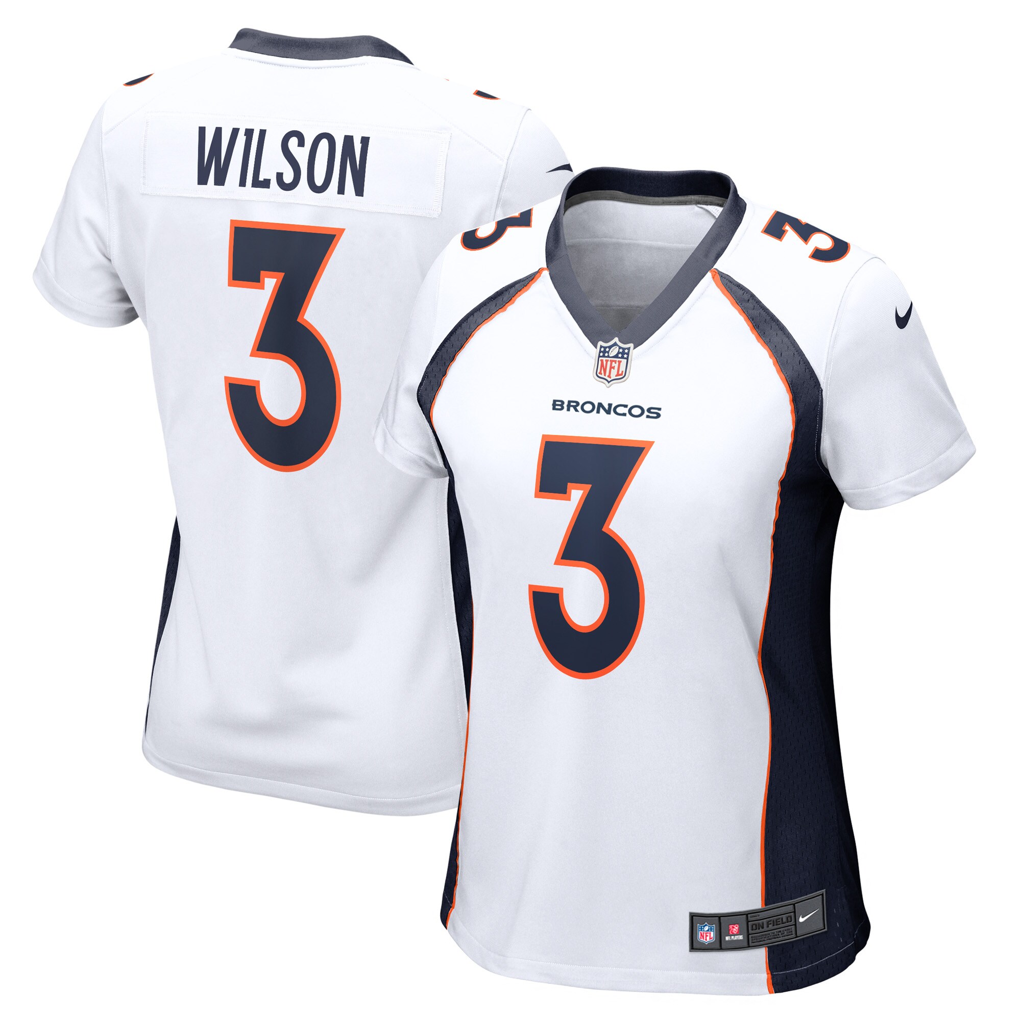 Russell Wilson Denver Broncos  Women's Game Jersey - White