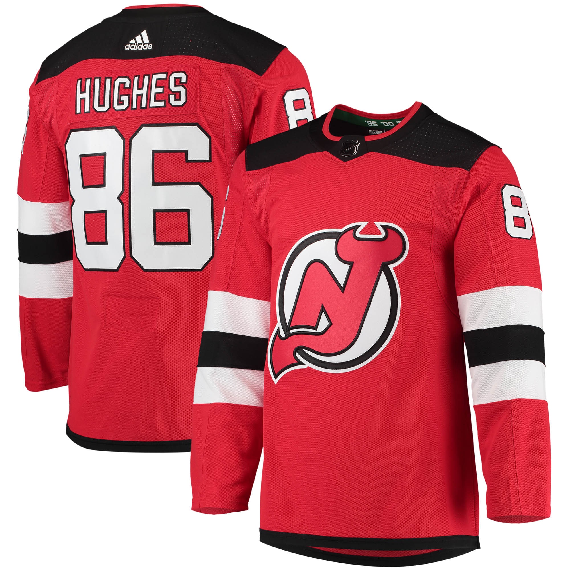 Jack Hughes New Jersey Devils  Home Primegreen Authentic Pro Player Jersey - Red