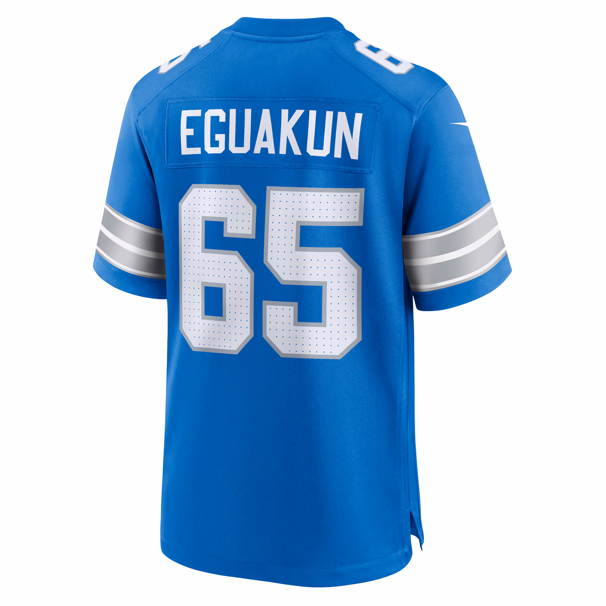 Kingsley Eguakun Detroit Lions Game Jersey -  Blue