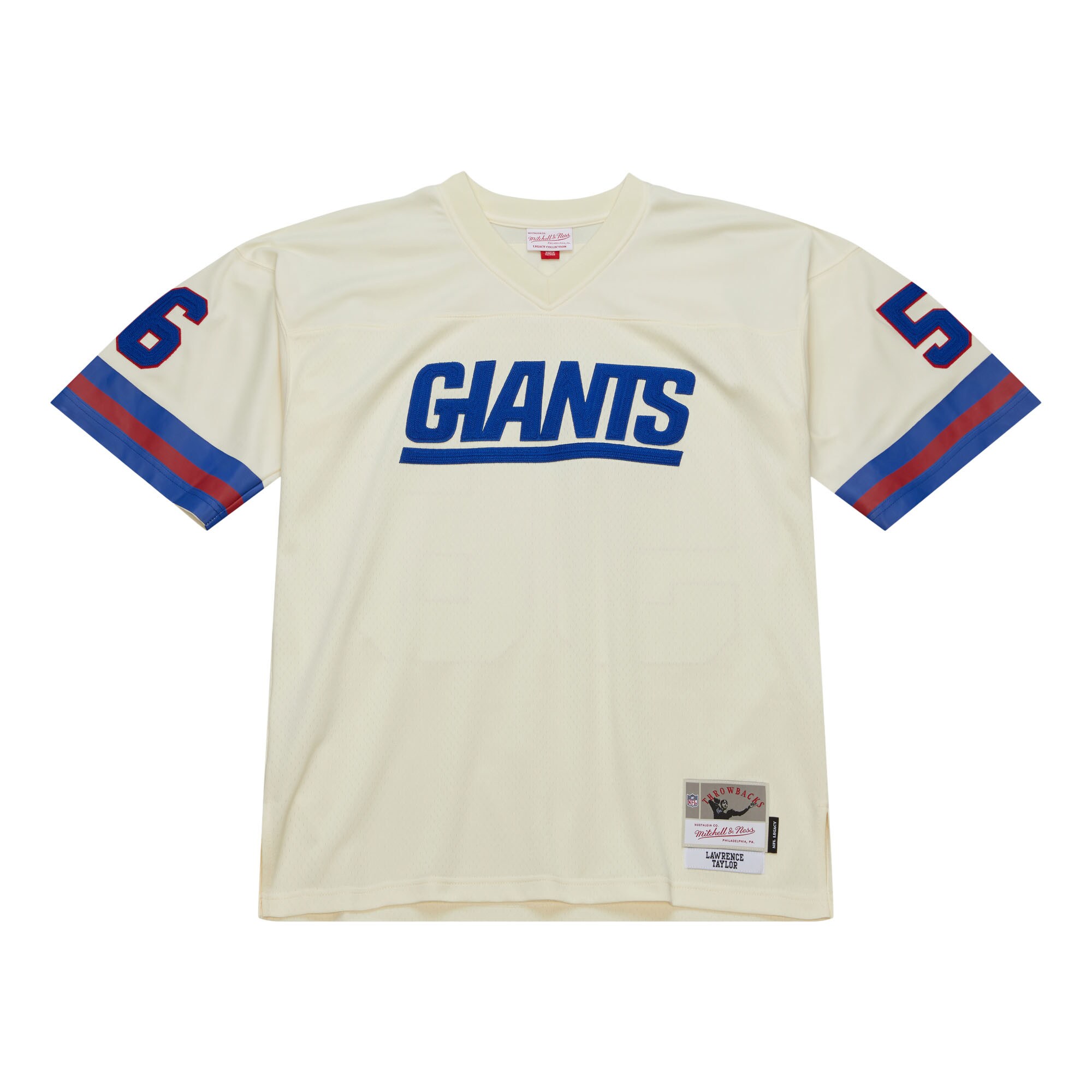 Lawrence Taylor New York Giants Chainstitch Legacy Jersey - Cream