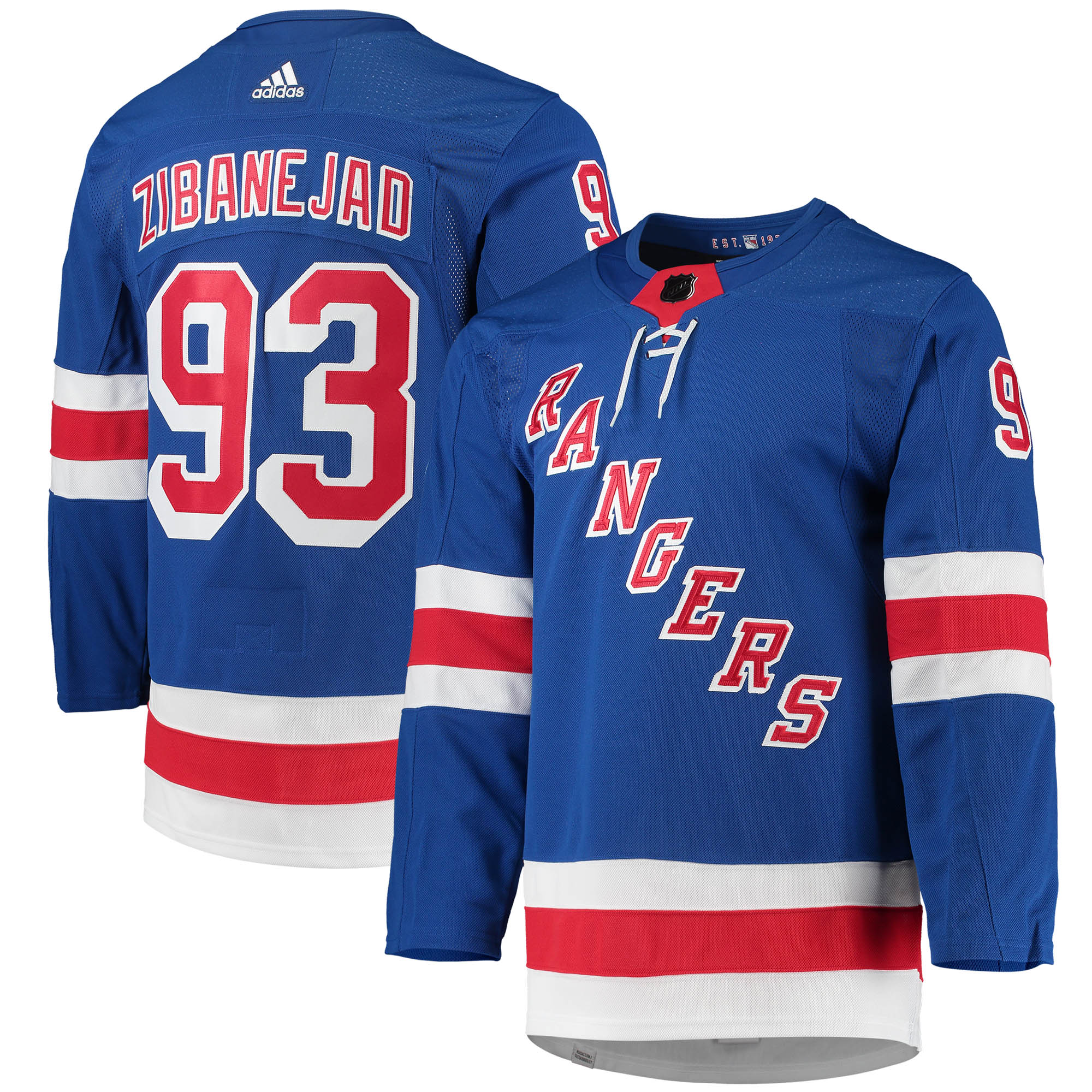 Mika Zibanejad New York Rangers  Home Primegreen Authentic Pro Player Jersey - Blue