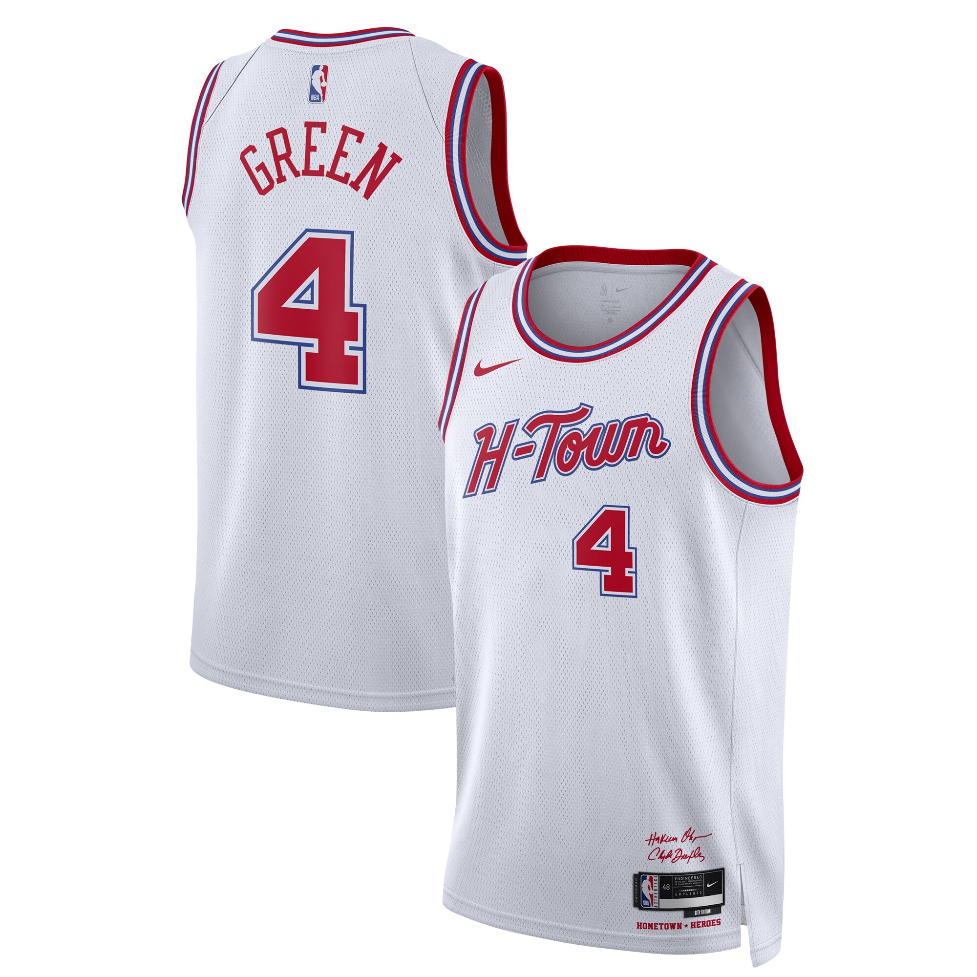 Unisex Houston Rockets Jalen Green  White 2023/24 Swingman Jersey - City Edition