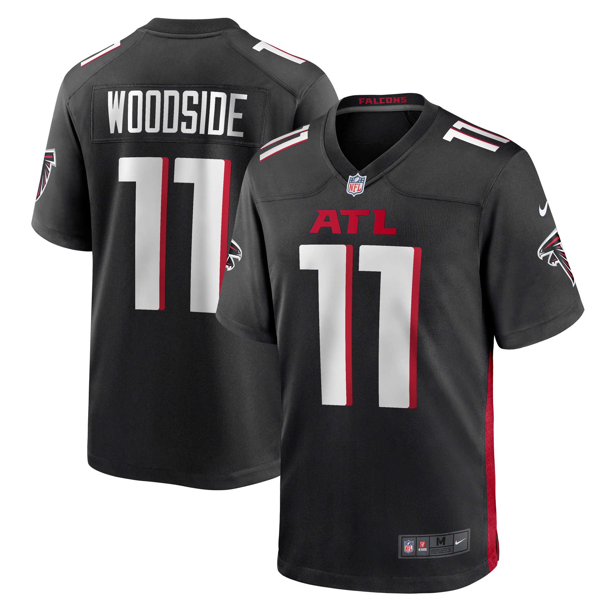 Logan Woodside Atlanta Falcons Team Game Jersey -  Black