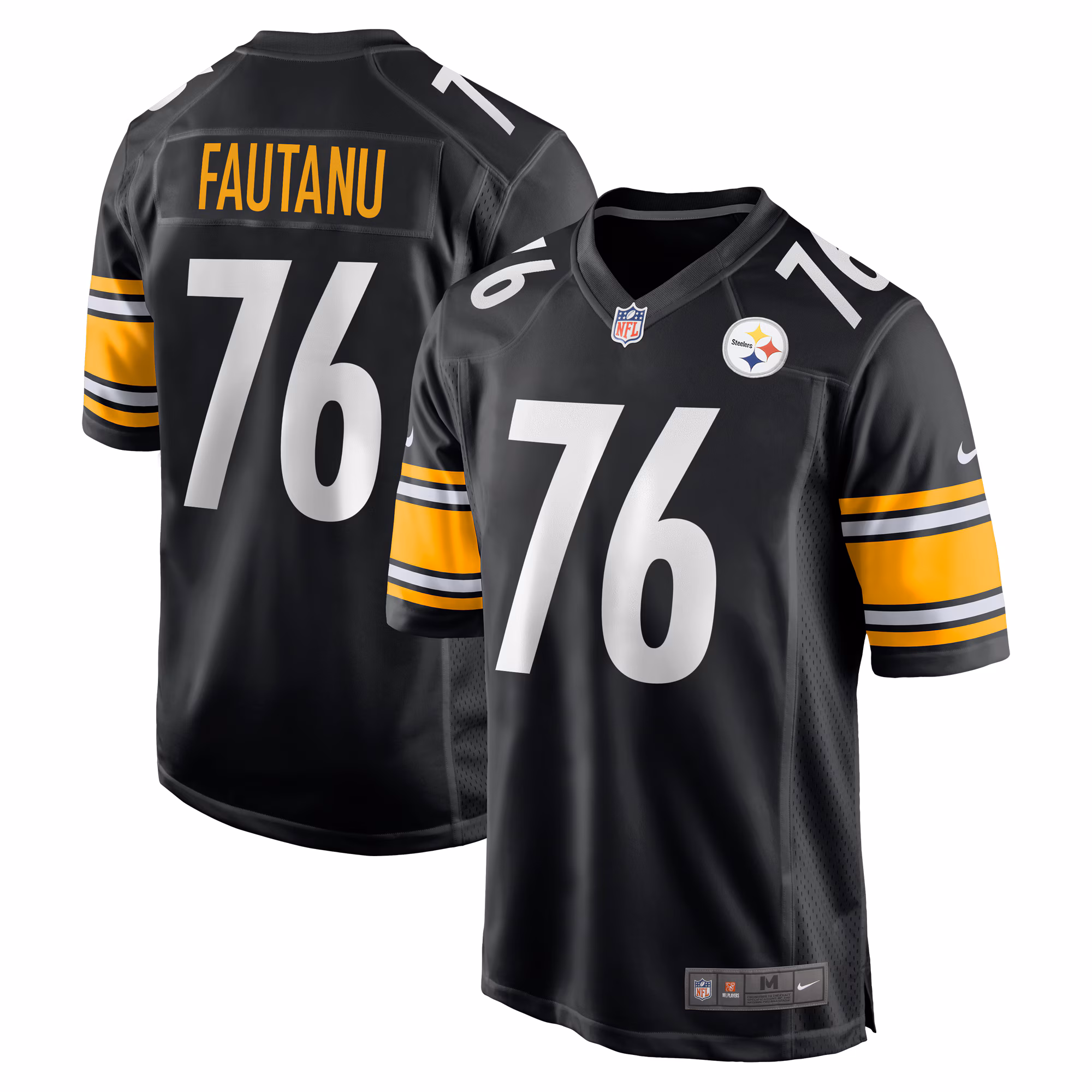 Troy Fautanu #76 Pittsburgh Steelers Draft First Round Pick Player Game Jersey - Black