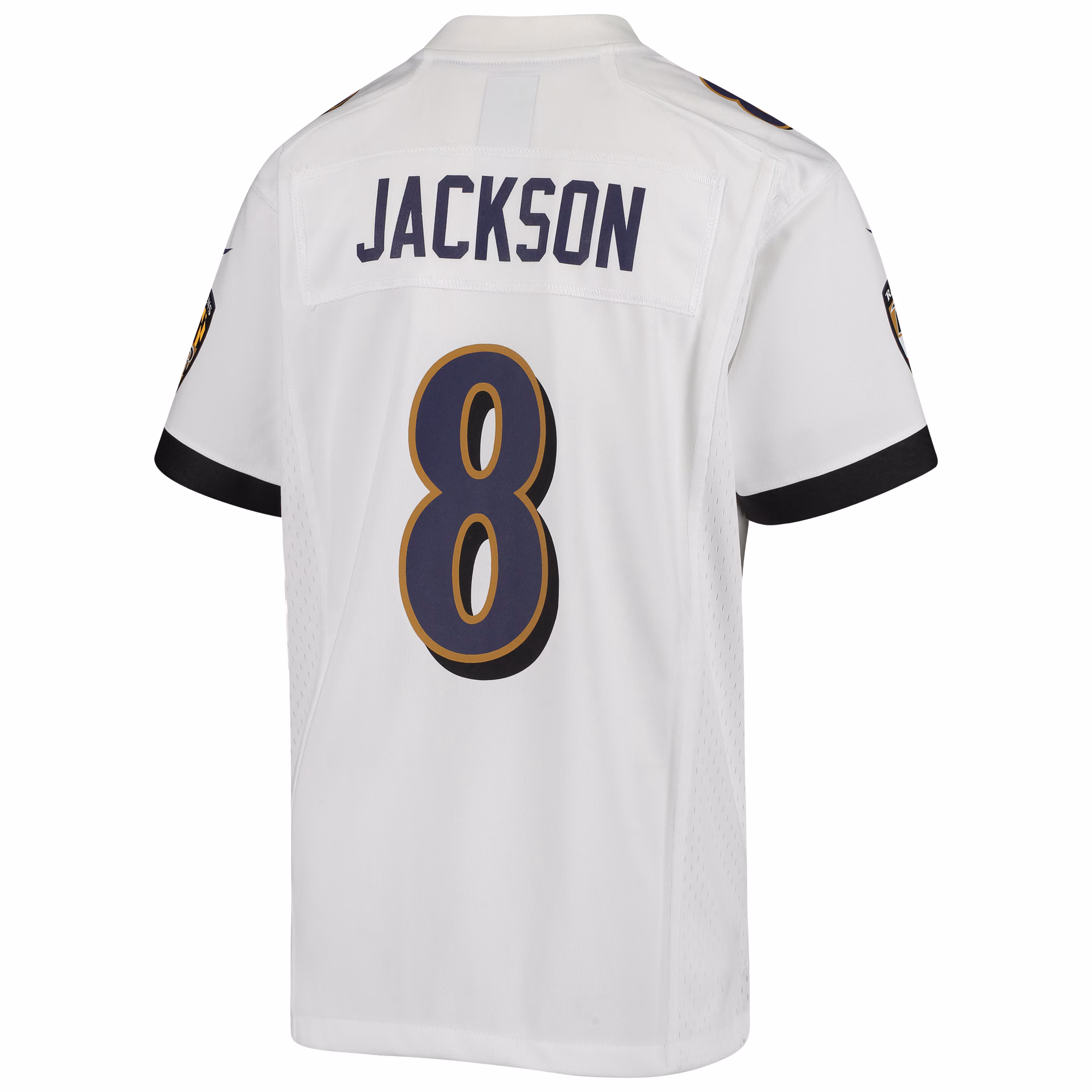Lamar Jackson Baltimore Ravens Youth Game Jersey - White