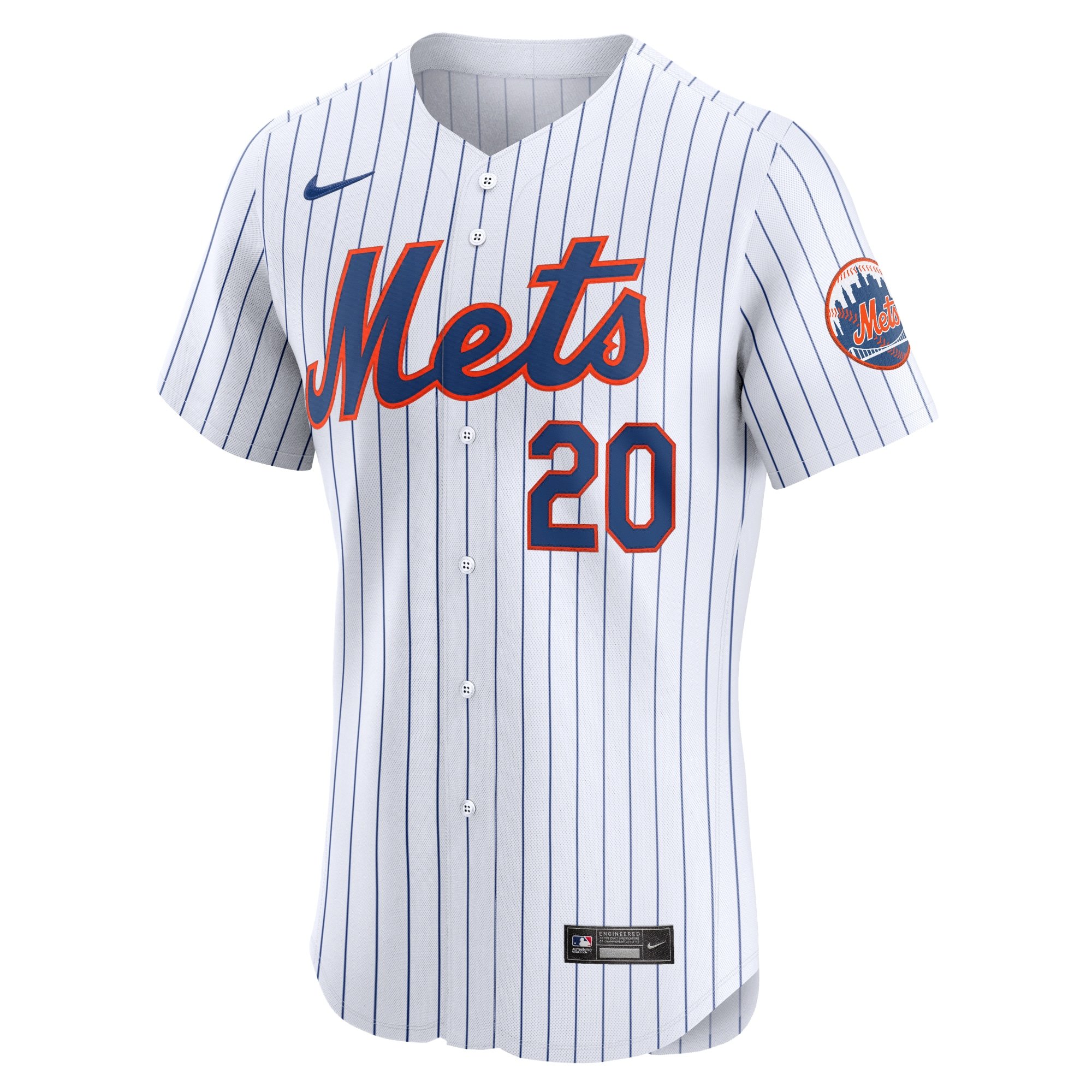Men's New York Mets Pete Alonso  White Home Elite Jersey