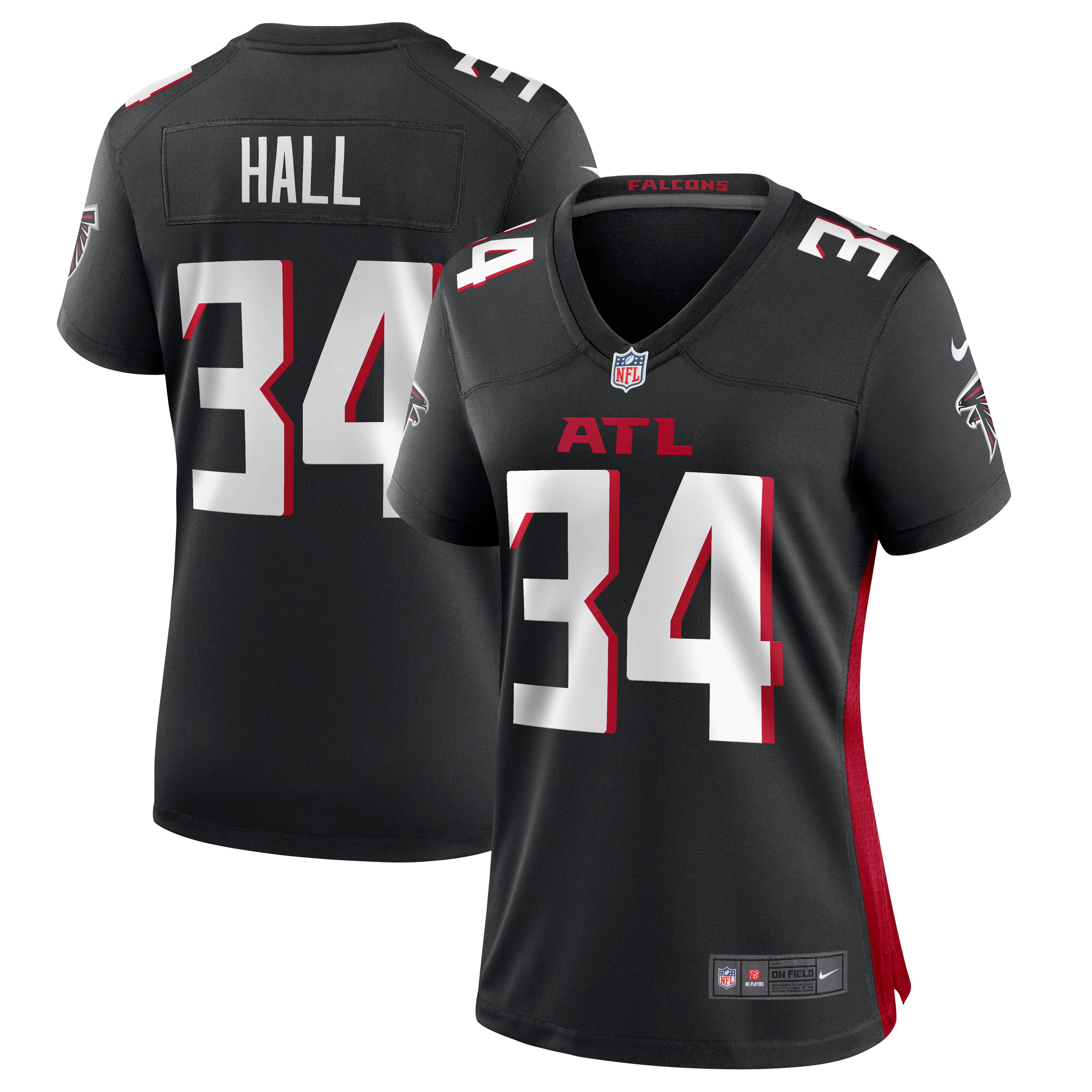 Darren Hall Atlanta Falcons  Women's Game Jersey - Black