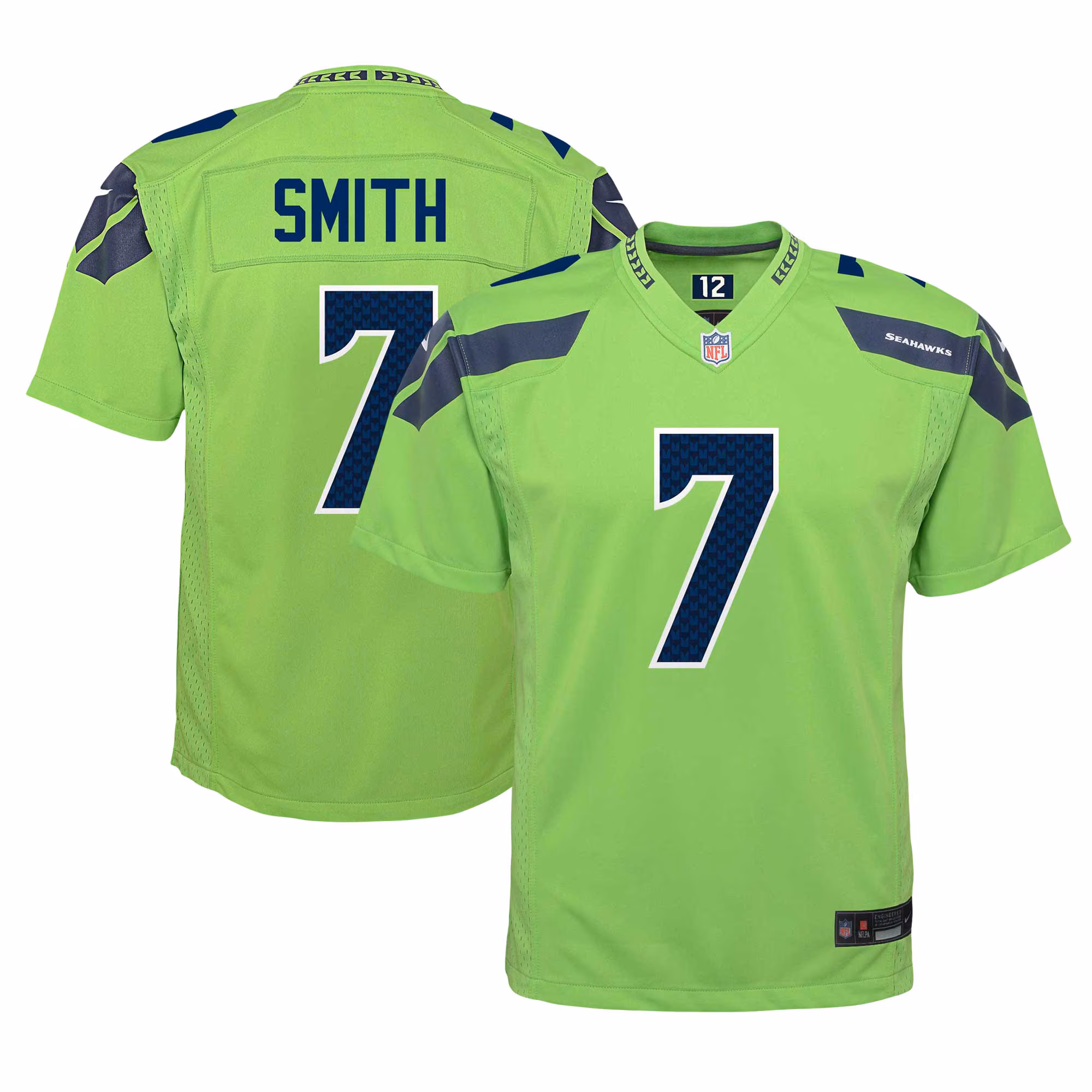 Geno Smith Seattle Seahawks Youth Game Jersey - Navy