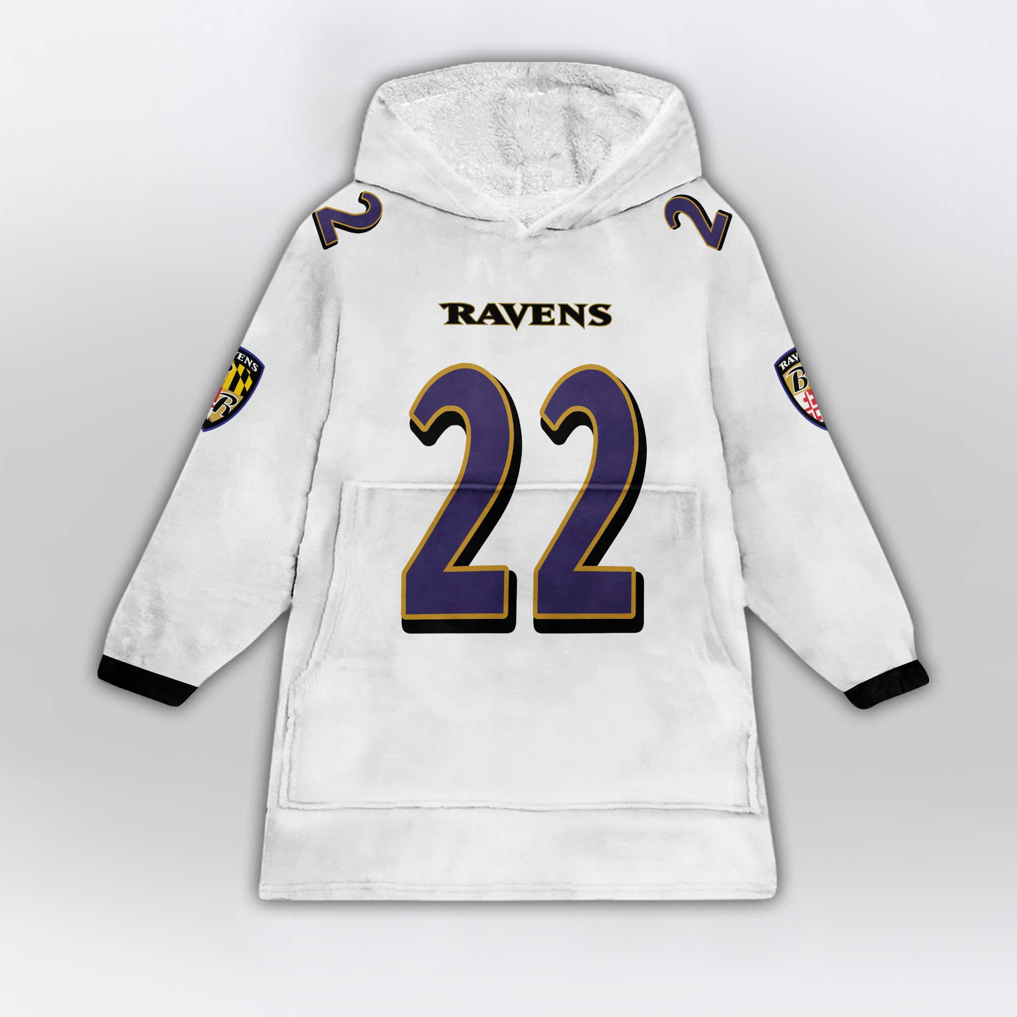 Kid 22 Baltimore Football Unisex Blanket Hoodie