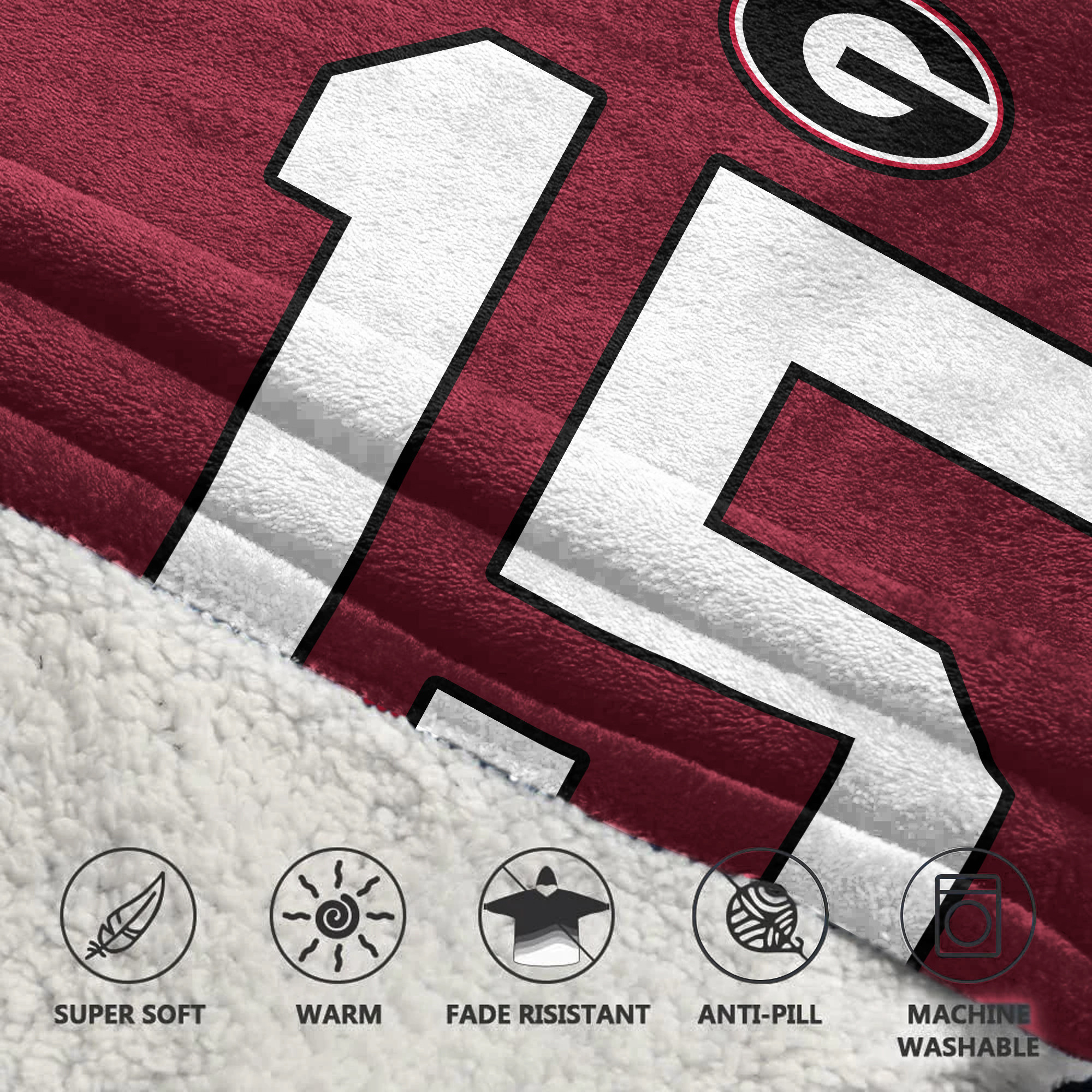 Adult 15 Georgia Football Unisex Blanket Hoodie