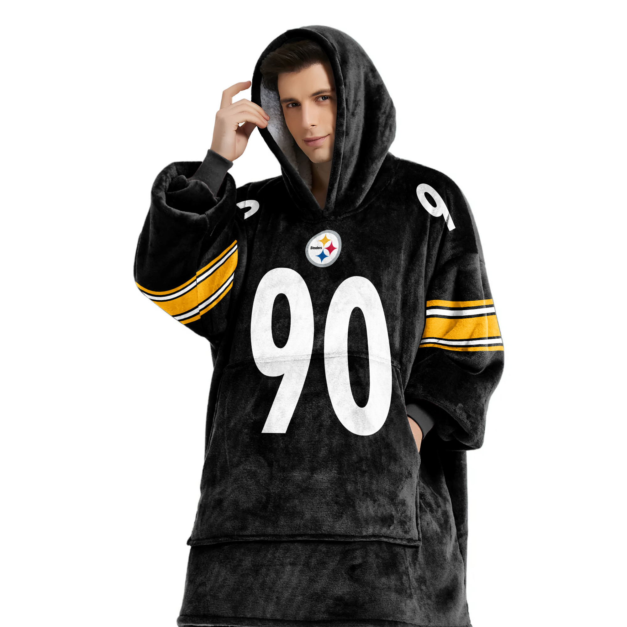 Adult T.J.W 90 Pittsburgh Football Unisex Blanket Hoodie