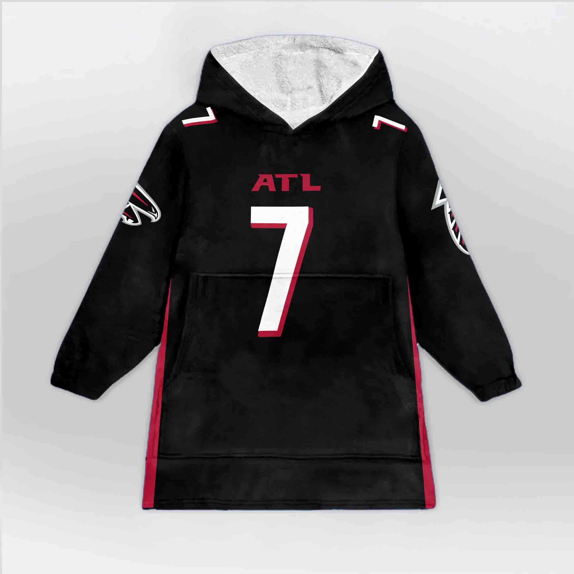 Adult B.R 7 Atlanta Football Unisex Blanket Hoodie
