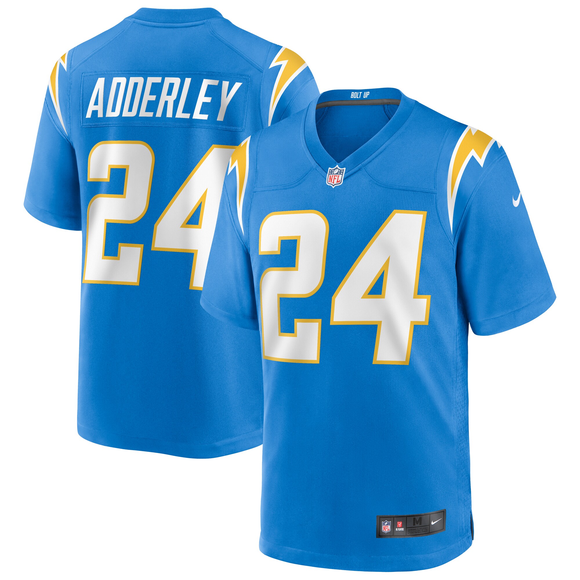Nasir Adderley Los Angeles Chargers  Game Jersey - Powder Blue
