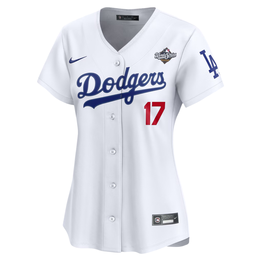 Shohei Ohtani #17 Los Angeles Dodgers Women's 2025 World Series Home Limited Jersey - White